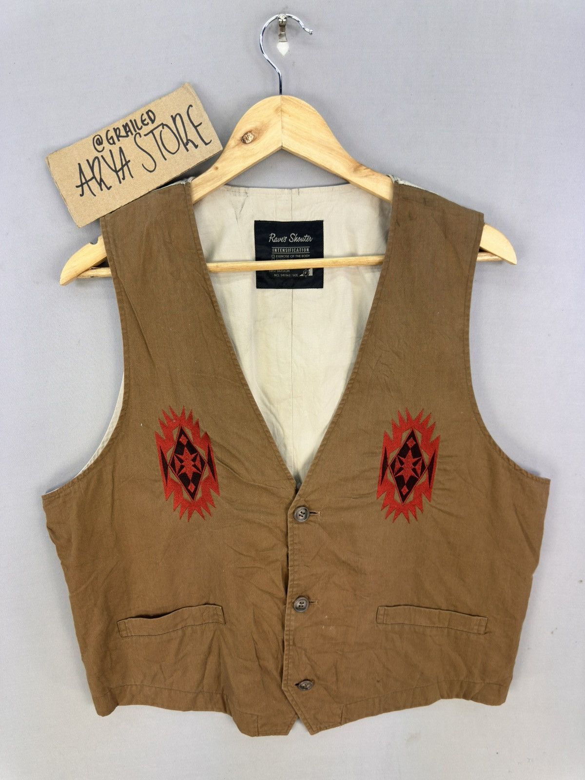 Japanese Brand Rave’s Shouter Navajo Native Vest Size US L / EU 52-54 / 3 - 1 Thumbnail