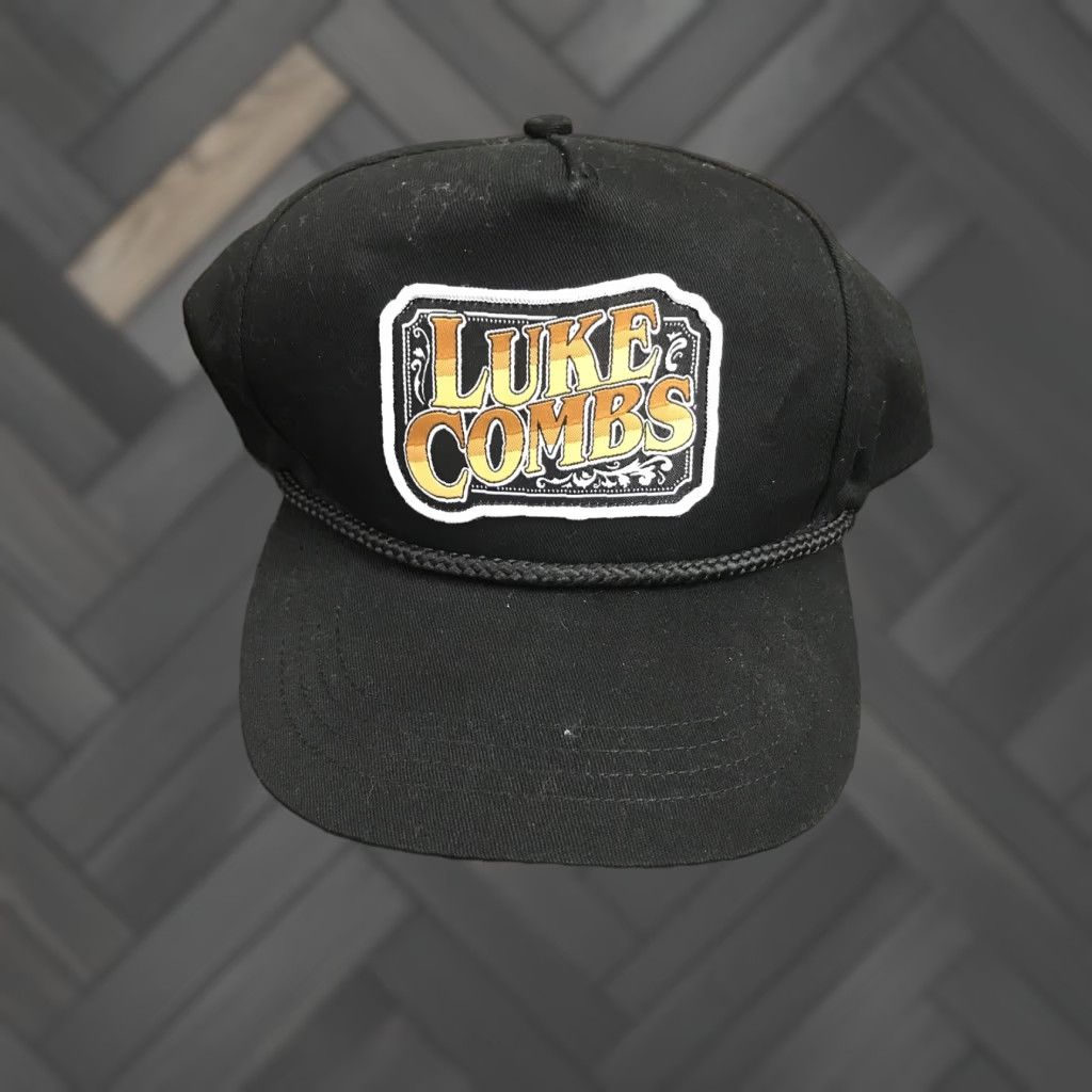 Vintage **Luke Combs Black Adjustable SnapBack Trucker Hat** User: **Luke Combs Black SnapBack Trucker Hat** User: **Black Luke Combs SnapBack Trucker Hat** Size ONE SIZE - 1 Thumbnail