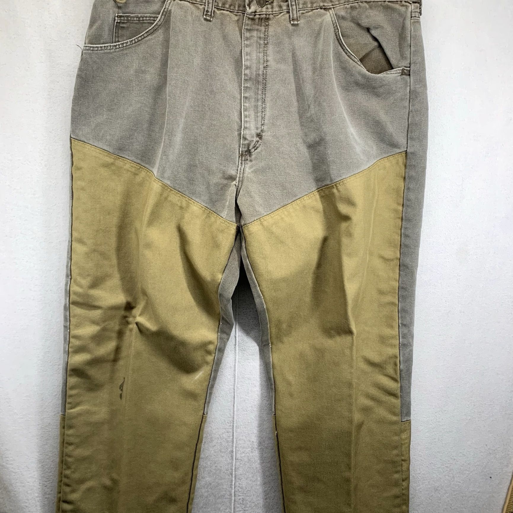 Wrangler VINTAGE Wrangler Rugged Wear Jeans Men 42x32 Denim High Rise Straight Beige USA Cowboy Outdoor Size US 42 / EU 58 - 7 Thumbnail