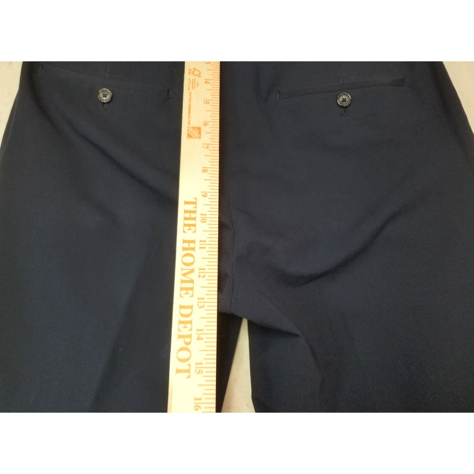 Izod Izod Mens Size 32x32 Navy Blue Straight Fit Dress Pants Chino Flat Front Business Formal Workwear Size US 32 / EU 48 - 4 Thumbnail