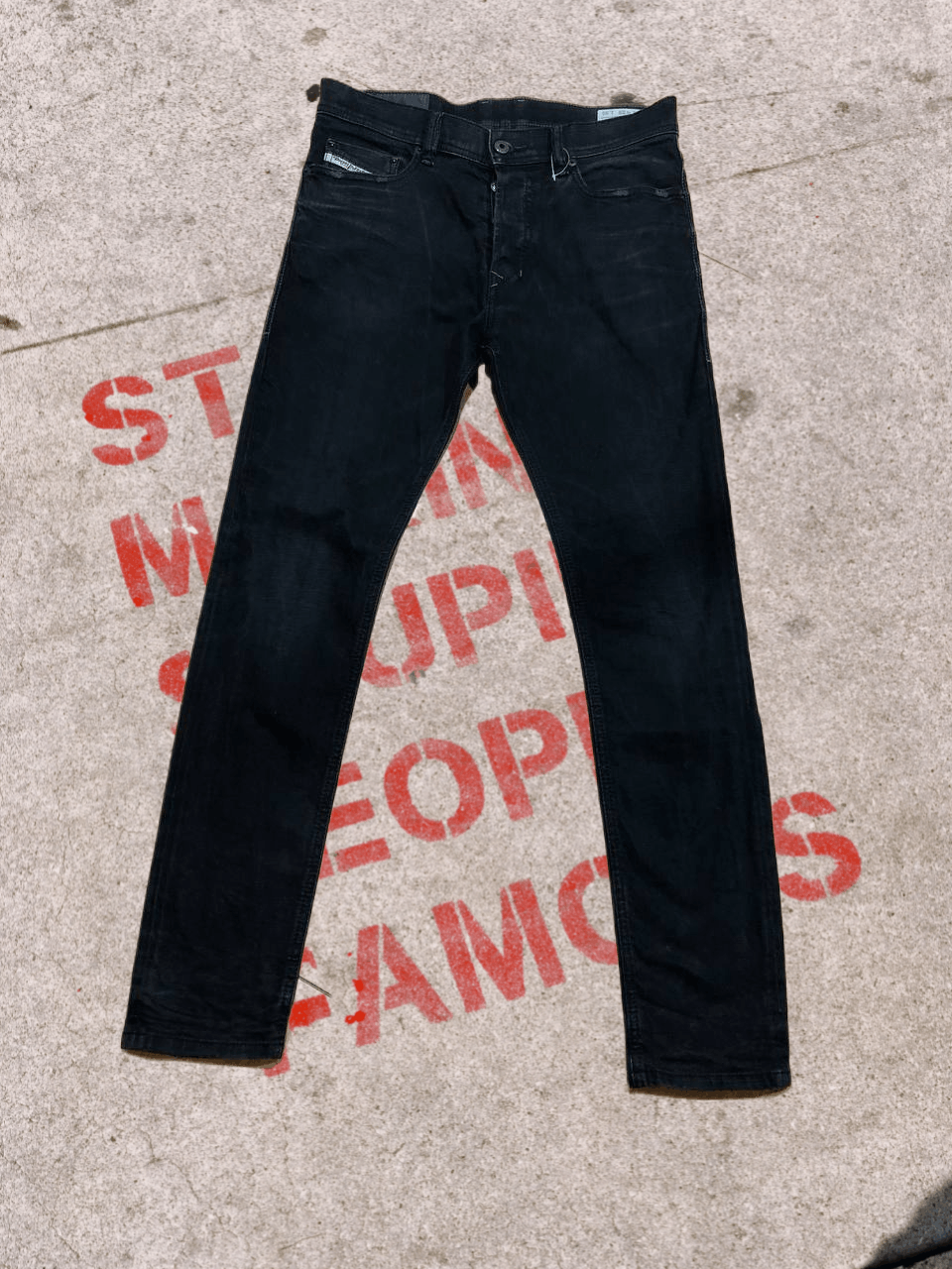 Diesel Tepphar 009js stretch blue denim jeans pant mens slim