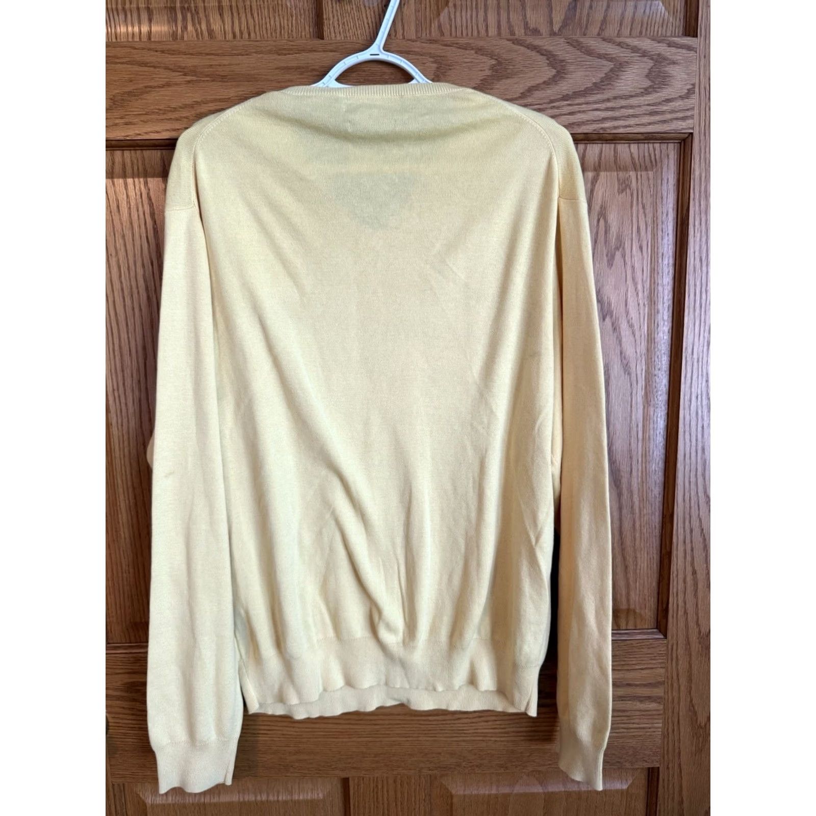 Polo Ralph Lauren Polo Ralph Lauren Men's XL Pullover Sweater V-Neck Yellow Pima Cotton Classic Size US XL / EU 56 / 4 - 2 Thumbnail