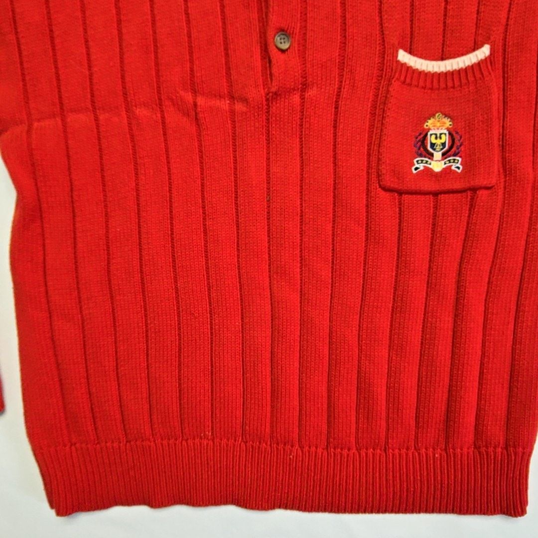 Gap Vintage Gap Red Knit Polo Sweater Embroidered Ribbed XL Y2K Size US XL / EU 56 / 4 - 5 Thumbnail