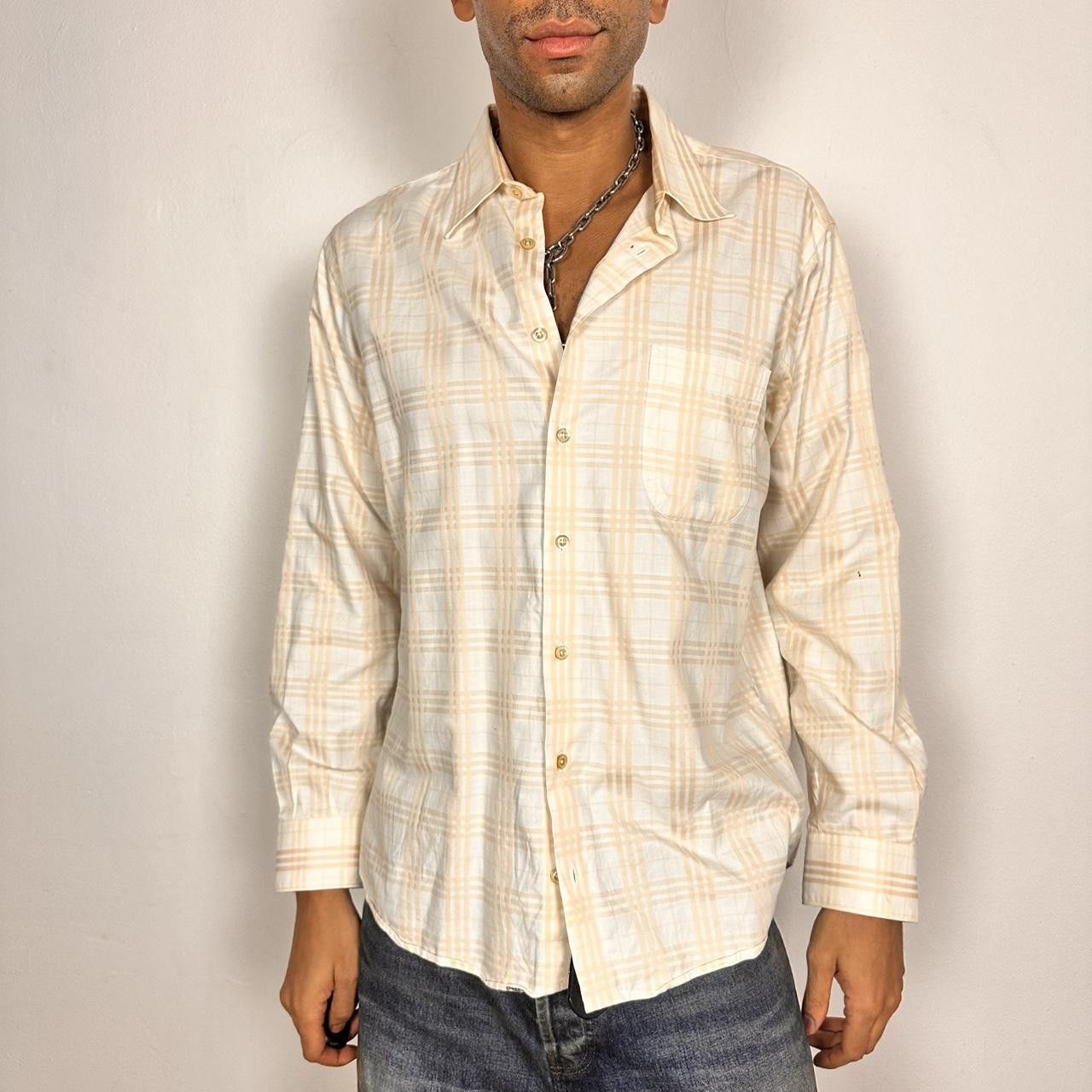 Burberry Vintage Burberry Tan Tartan Button Up Shirt - Large Size US L / EU 52-54 / 3 - 3 Thumbnail