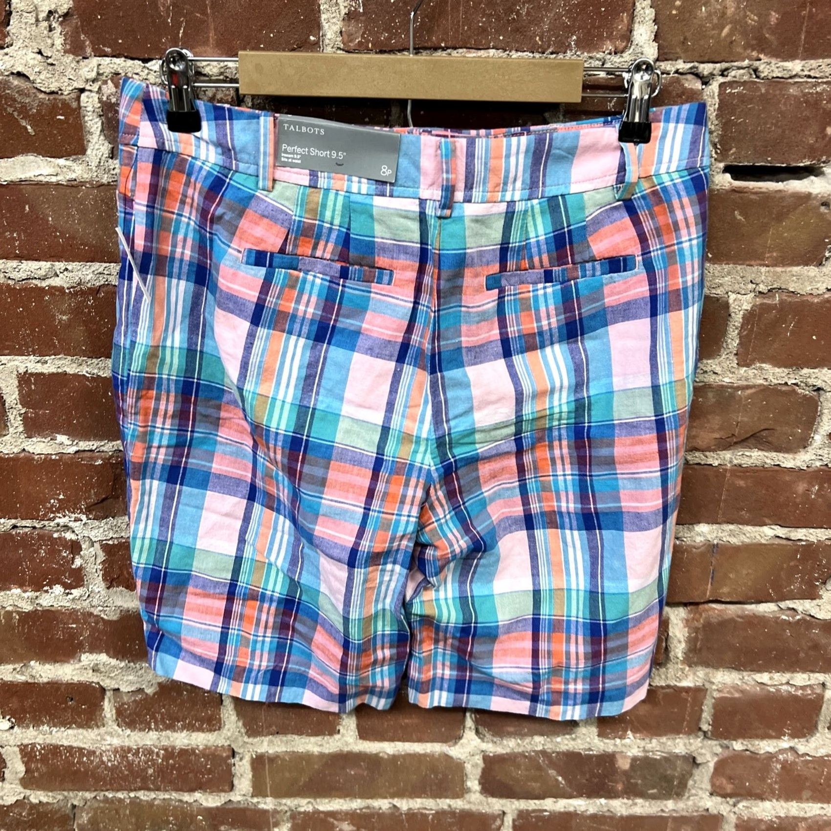 Talbots Talbots Bermuda Golf Shorts Pink Blue Plaid Linen 8P Petite NWT Mens Womens Girls Boys Size 24" / US 00 / IT 34 - 2 Thumbnail