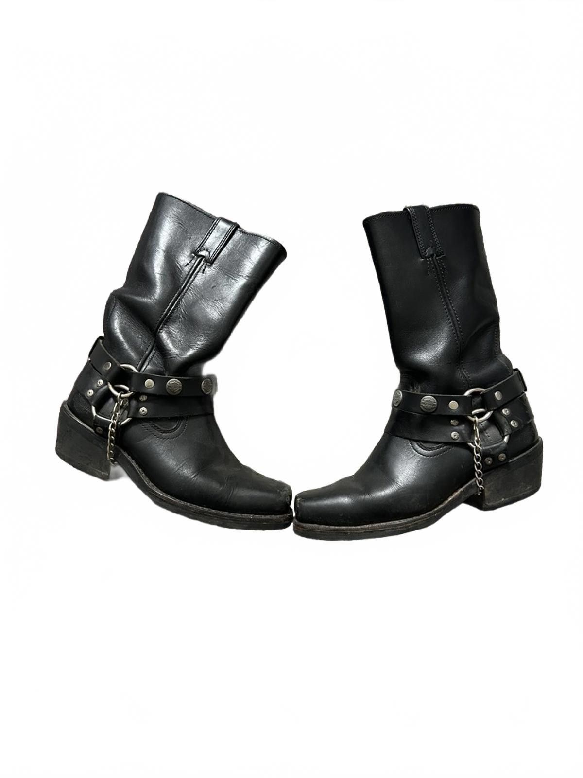 Harley Davidson Vintage Harley-Davidson Black Leather Harness Boots Size US 9 / IT 39 - 1 Thumbnail