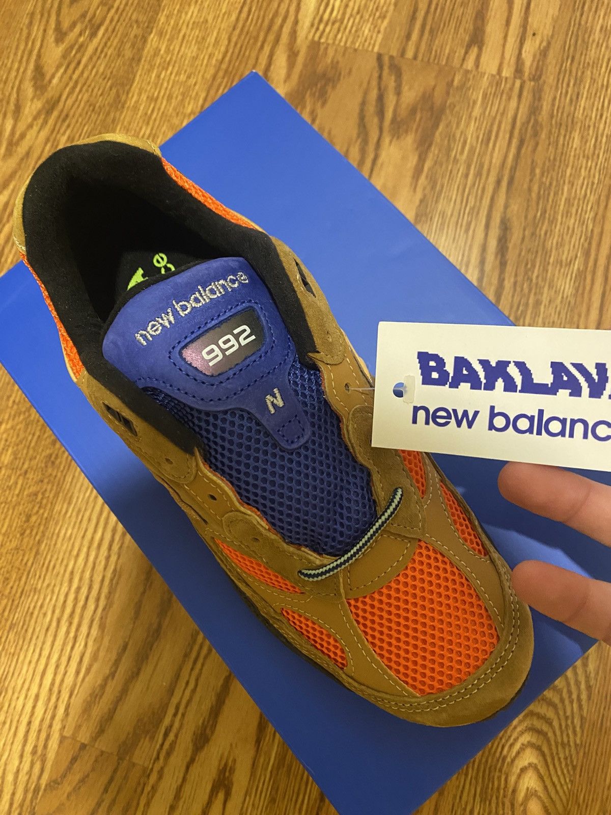 Action Bronson × New Balance BRAND NEW BAKLAVA NEW BALANCE 992 TIGER EYE Size US 7 / EU 40 - 3 Thumbnail