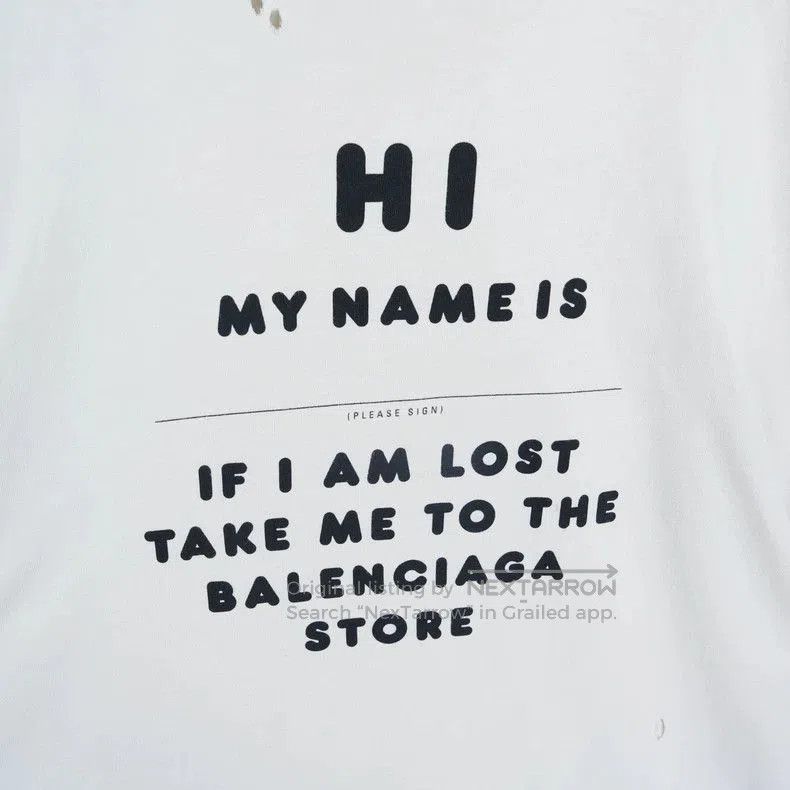 Balenciaga Balenciaga Distressed Graphic T. Size US S / EU 44-46 / 1 - 4 Thumbnail