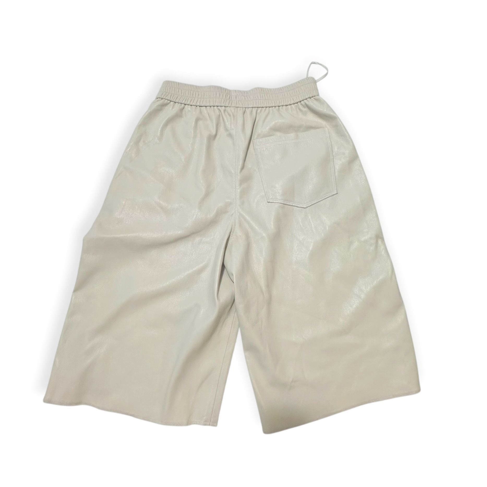 Nanushka Nanushka Yolie Vegan Leather Long Shorts – Off White Size S Size 24" / US 00 / IT 34 - 2 Thumbnail
