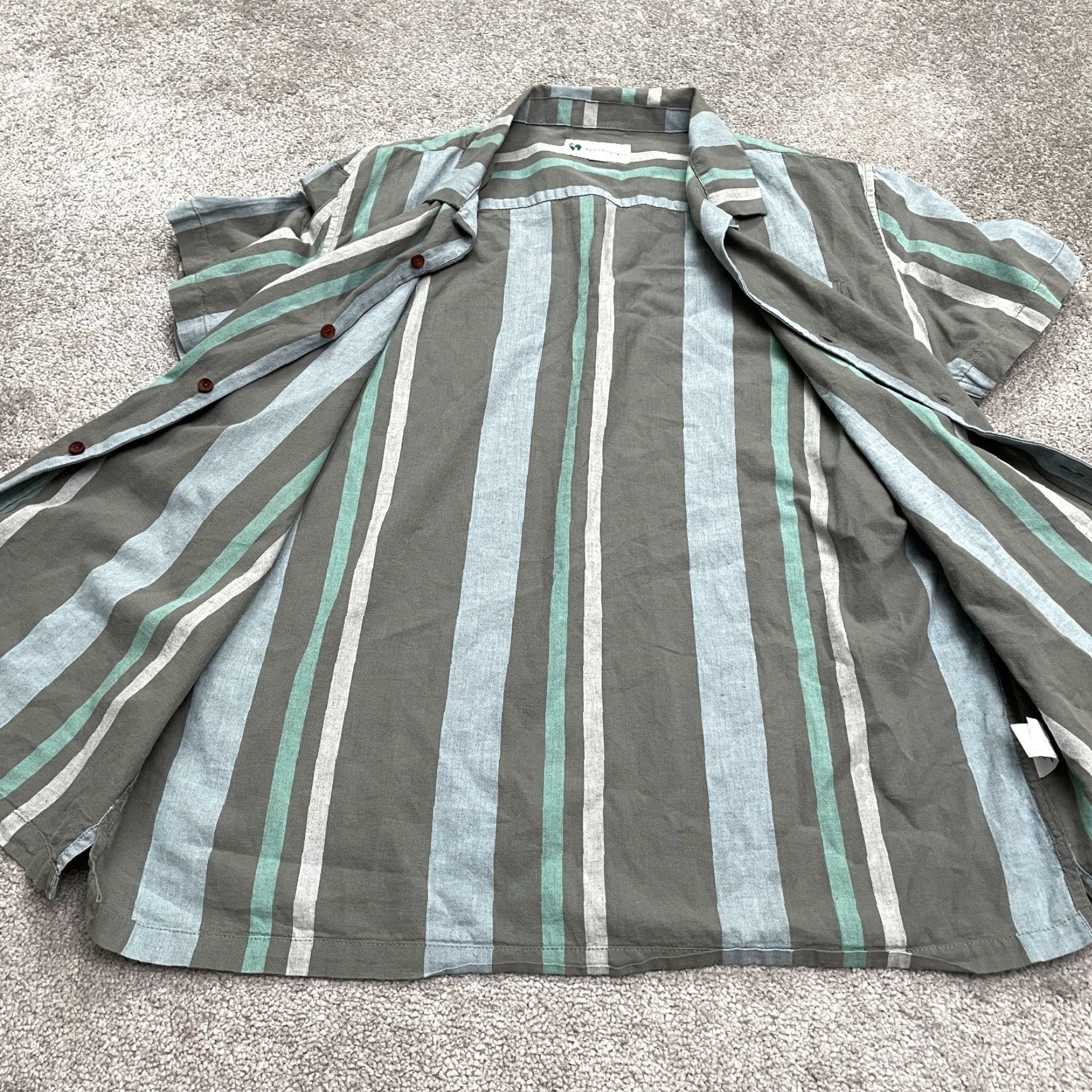 Aeropostale Aeropostale Shirt Mens XL Multicolor Plaid Short Sleeve Button-Down Cotton Hemp Lightweight Casual Outdoor Size US XL / EU 56 / 4 - 3 Thumbnail