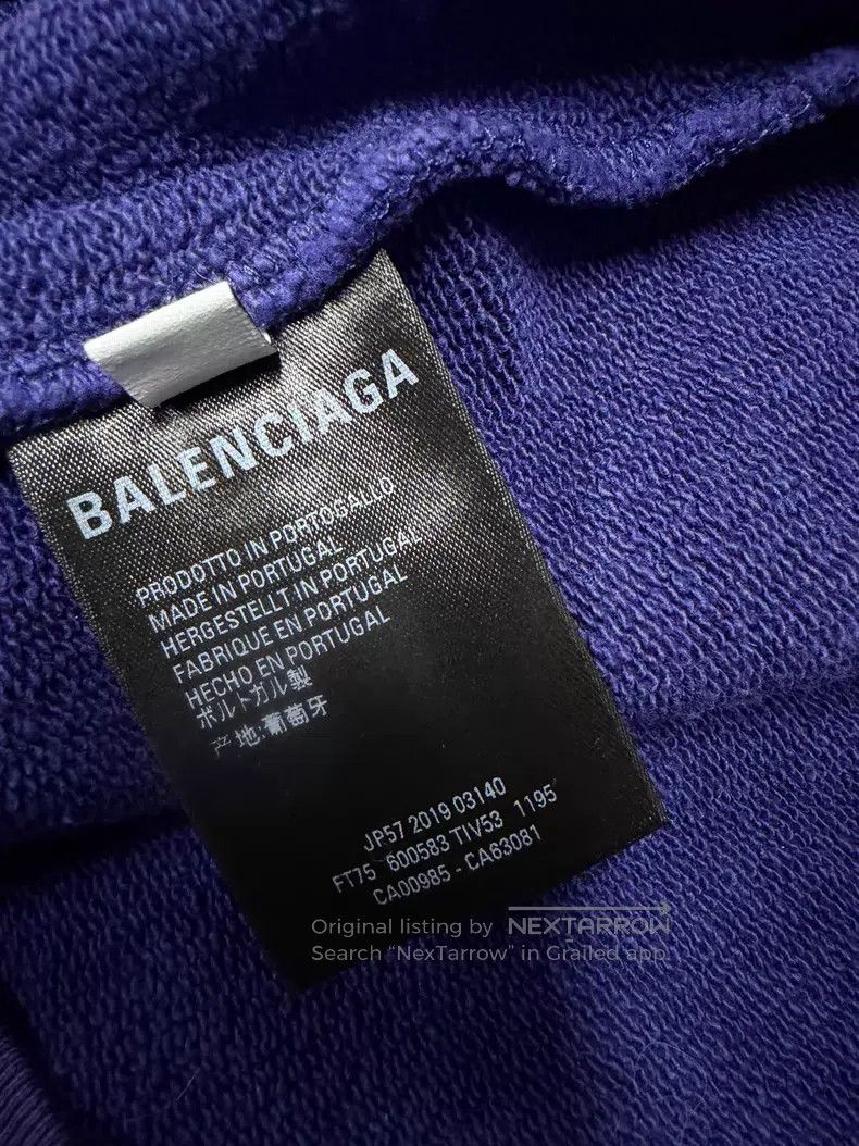 Balenciaga Balenciaga Letter pattern embroidered hooded long sleeve s Size US L / EU 52-54 / 3 - 6 Thumbnail