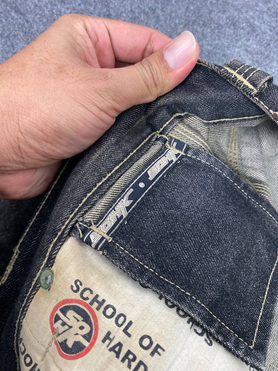 Japanese Brand vintage 90s school of hard knock baggy denim nice design Size US 44 / EU 60 - 18 Thumbnail