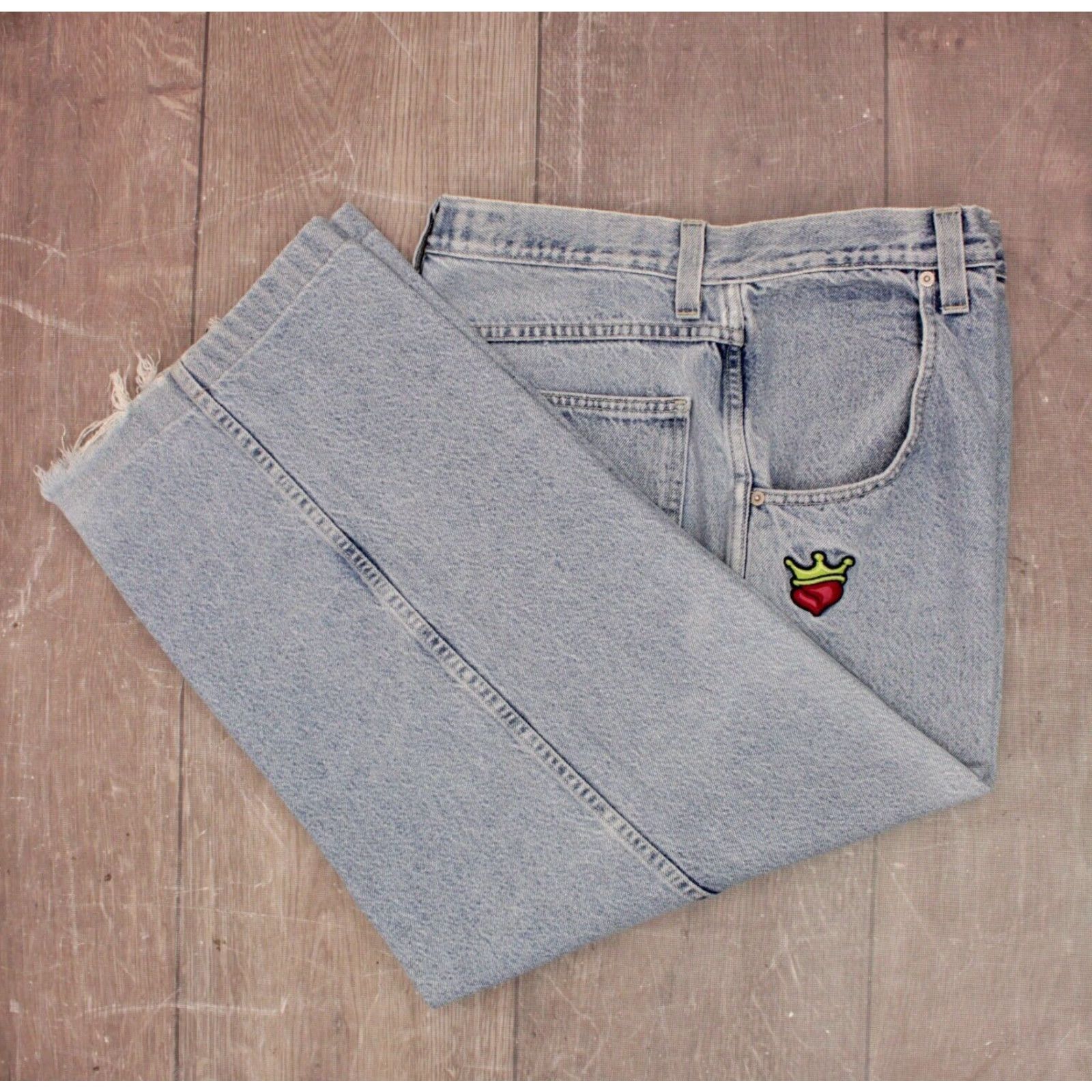 JNCO VINTAGE Men's JNCO 1990s Pipes Wide Leg Jeans Sz 36x26.5 90s Embroidered Blue Size US 36 / EU 52 - 2 Thumbnail