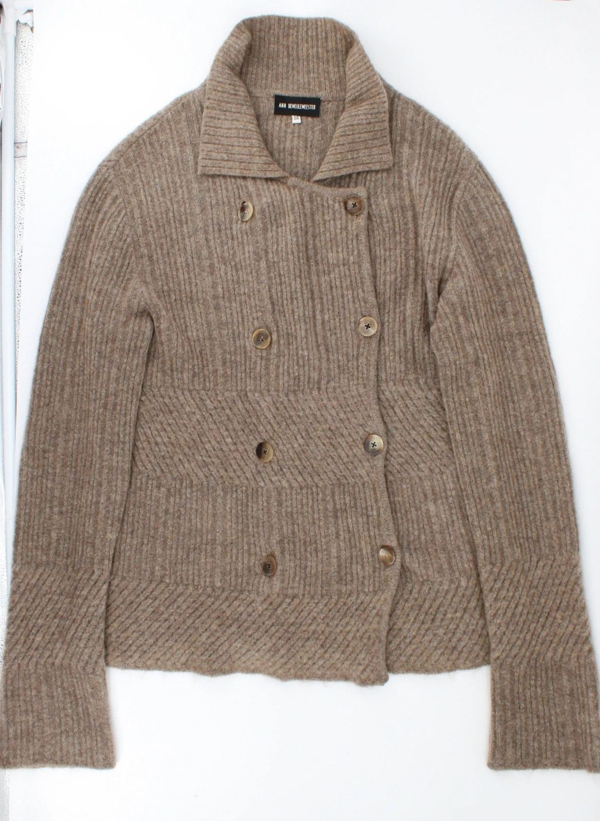 Ann Demeulemeester Ann Demeulemeester Artisanal Oversized Wool Knit Cardigan Size XS / US 0-2 / IT 36-38 - 4 Thumbnail