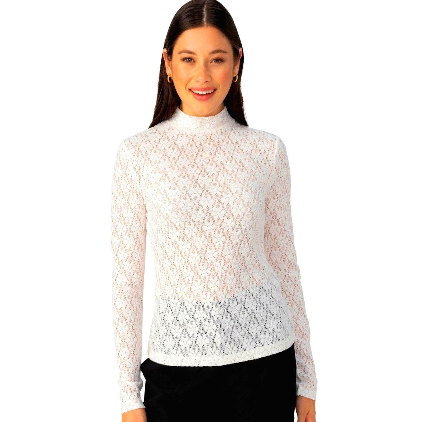 Sanctuary Sanctuary Long Sleeve Boat Neck Lace Long Sleeve Top Size S Size S / US 4 / IT 40 - 2 Thumbnail