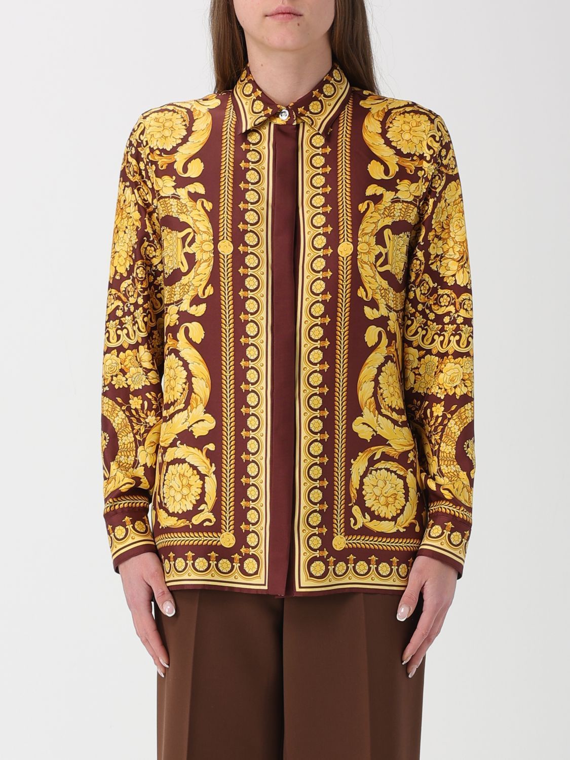 Versace Shirt Woman Burgundy