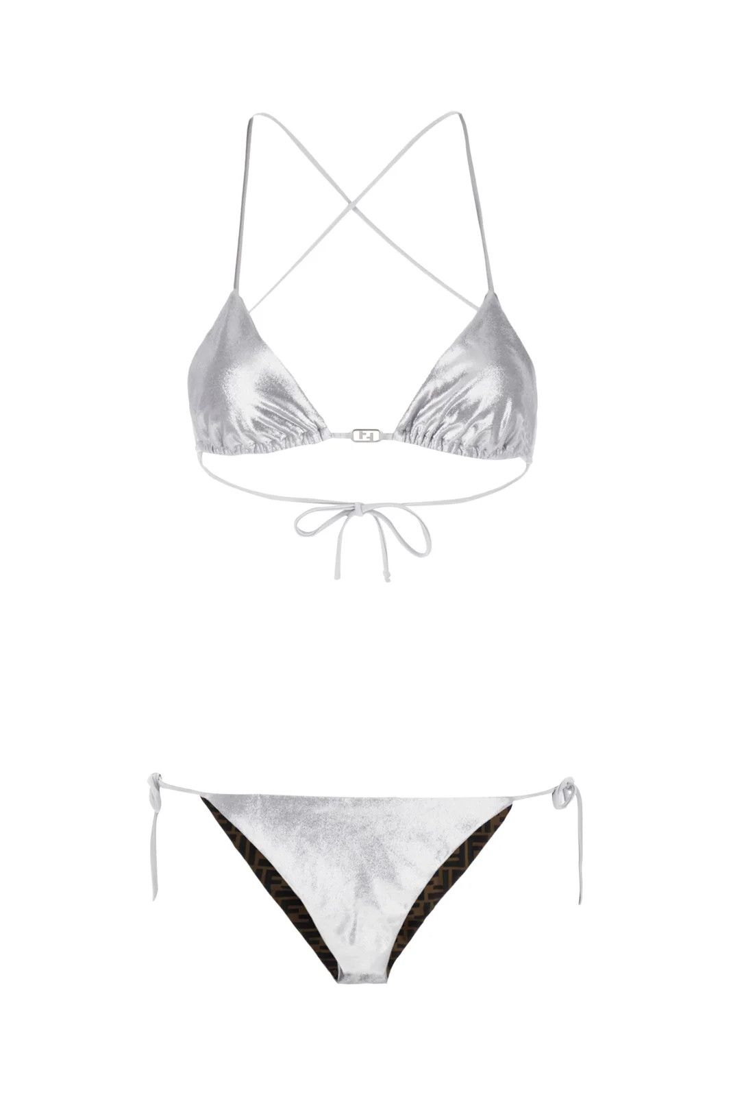 Fendi o1loc1c0824 Swimsuit in Silver Size 34" / US 12 / IT 48 - 1 Thumbnail