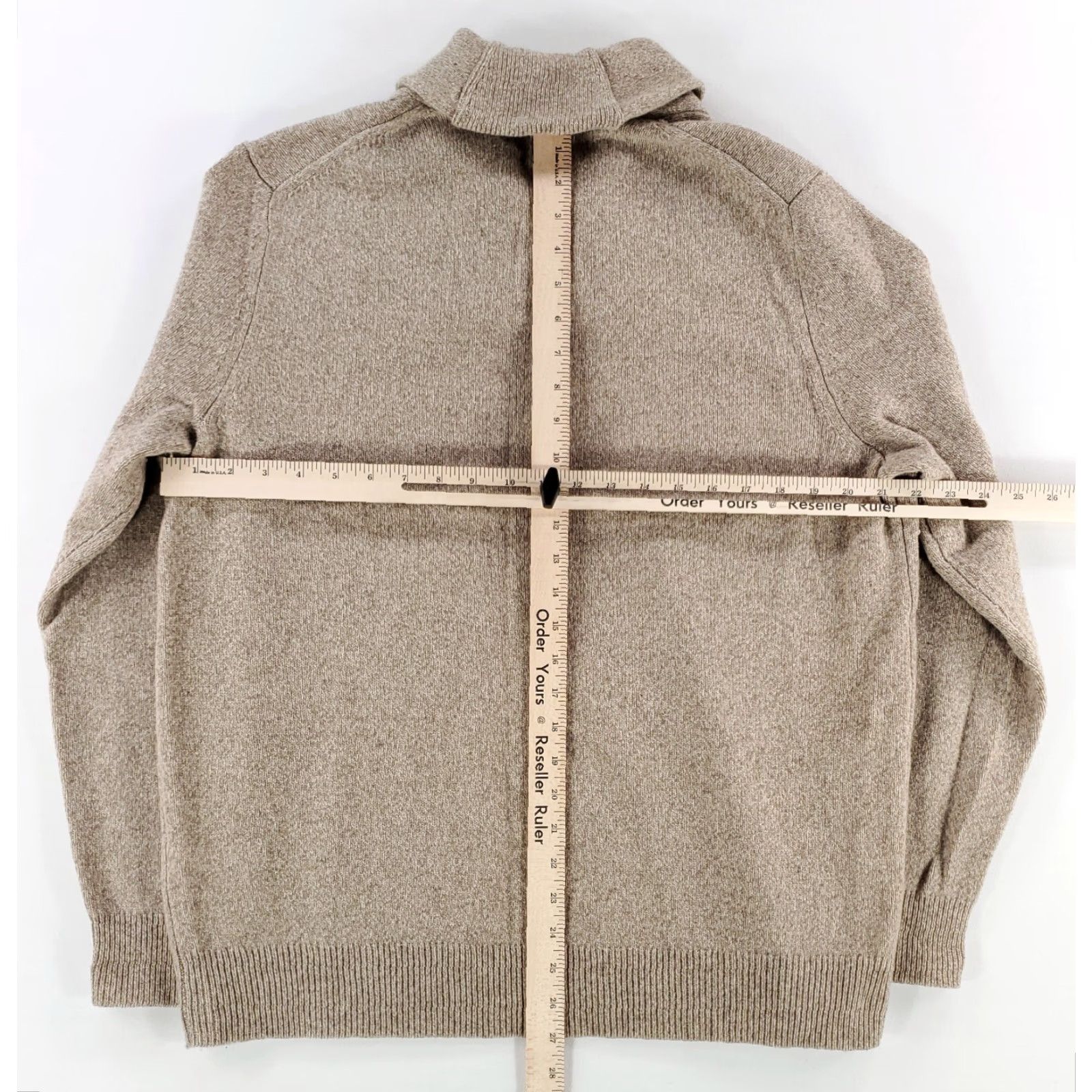 Banana Republic Banana Republic Sweater XL Mens Brown 100% Merino Shawl Collar Italian Yarn Pullover Size US XL / EU 56 / 4 - 7 Thumbnail