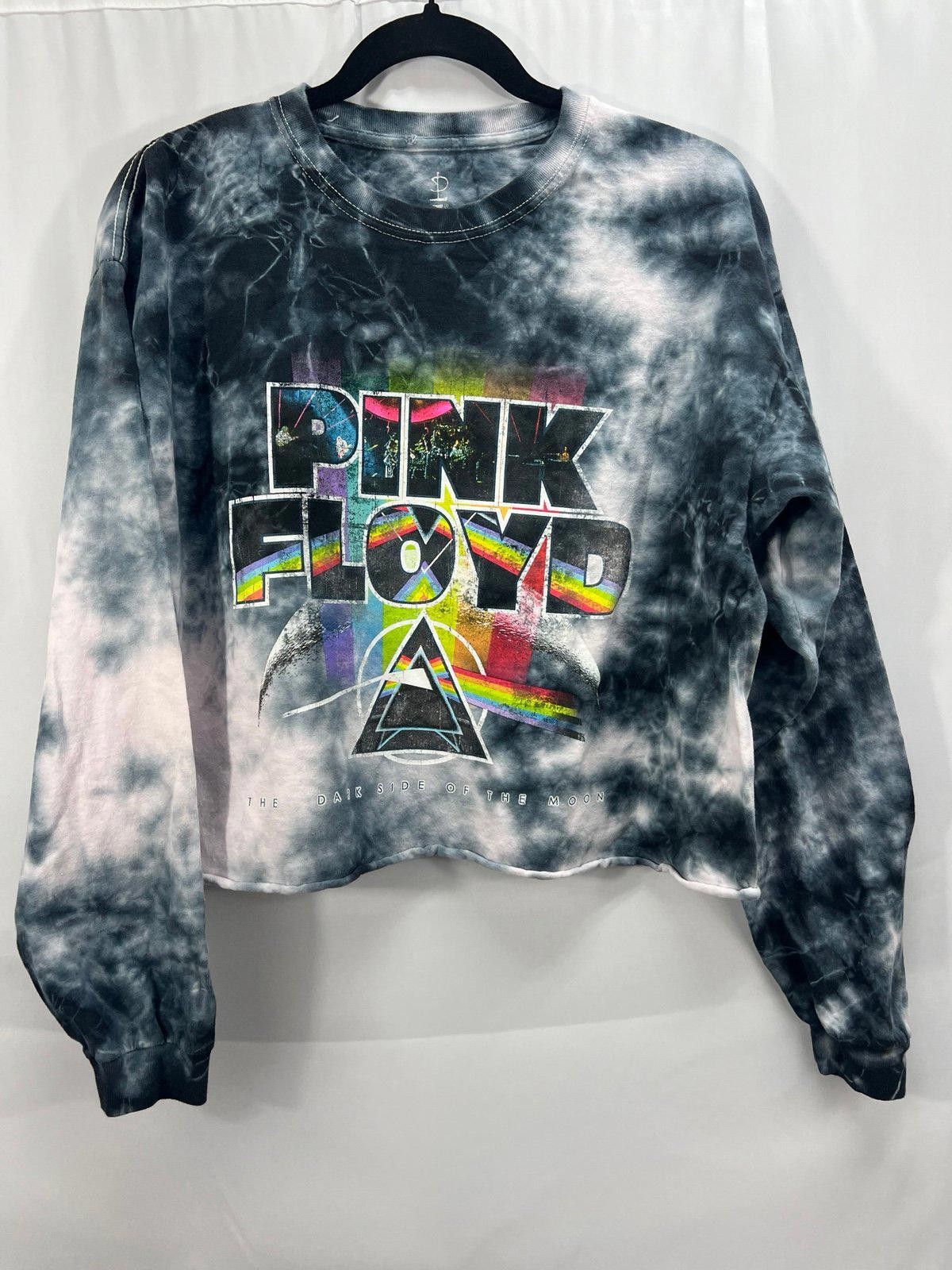 Pink Floyd Pink Floyd Tie-Dye Cropped Sweatshirt - Vintage Style Size XL / US 12-14 / IT 48-50 - 1 Thumbnail