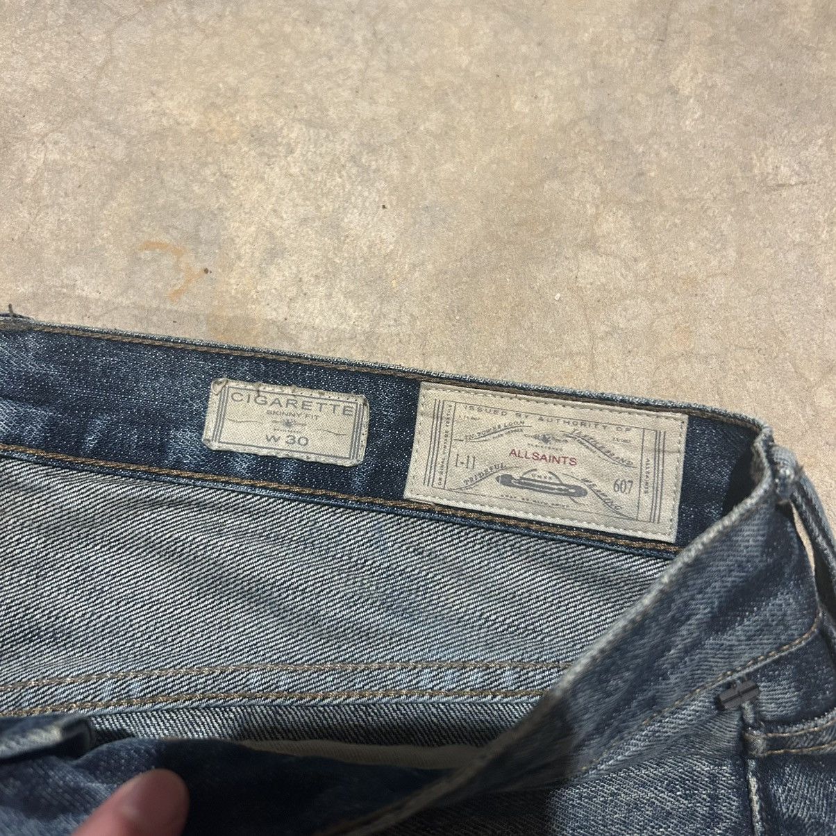 Allsaints × Japanese Brand AllSaints Cigarette Faded Slim Indigo Jeans Essential Size US 33 - 5 Thumbnail