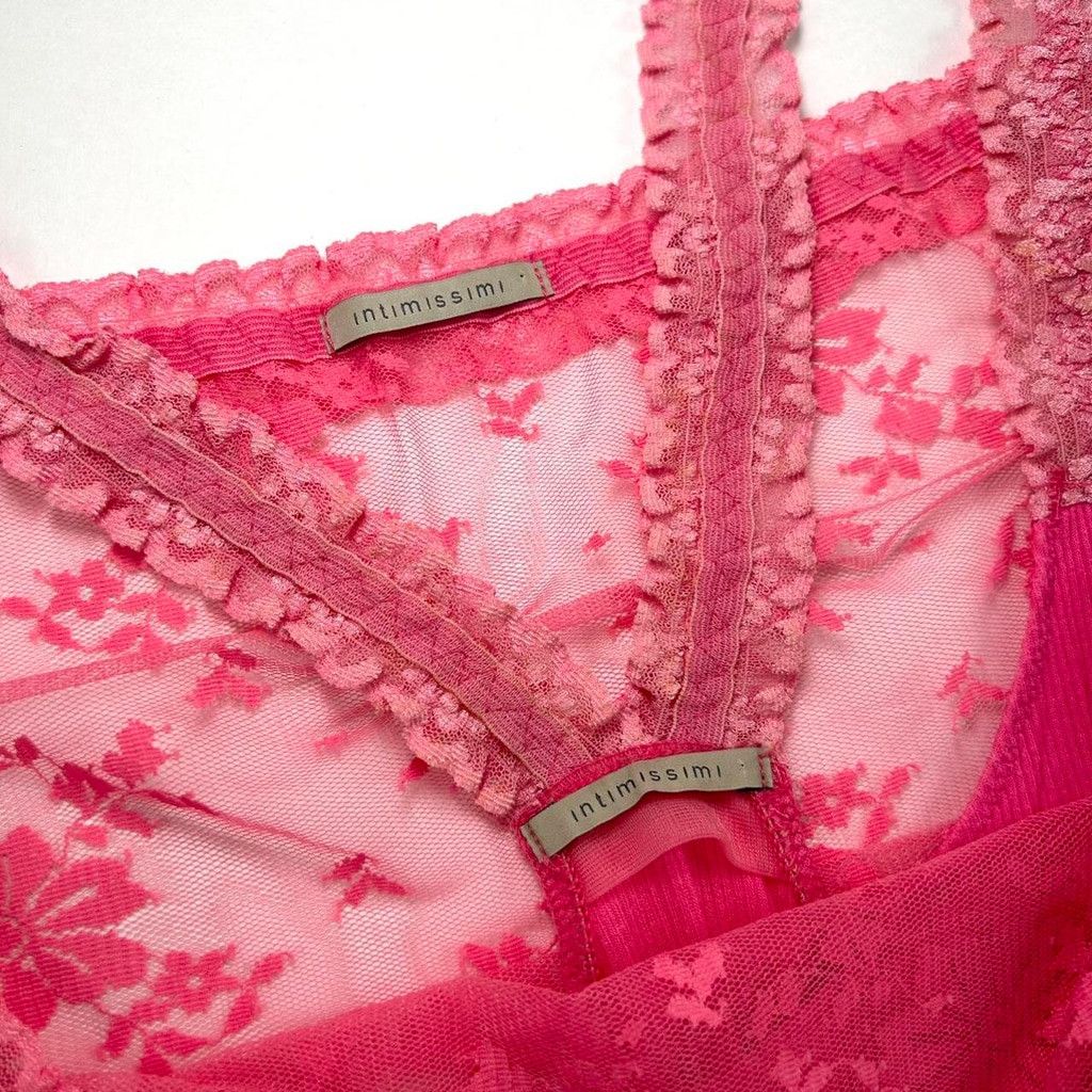 Vintage vintage Intimissimi set, cami and matching lace shawl Size M / US 6-8 / IT 42-44 - 3 Thumbnail