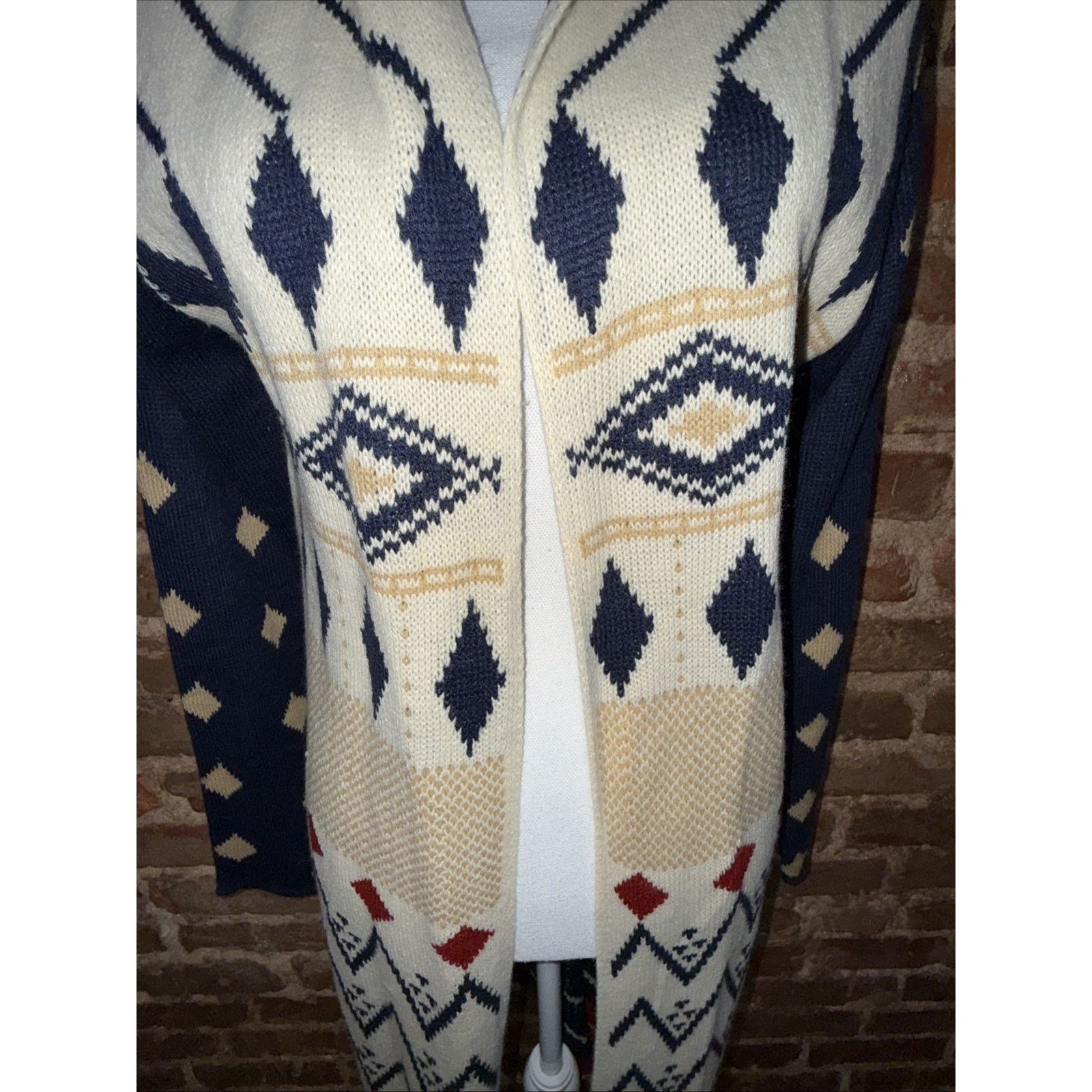 Other Love Marks Women's Aztec Southwest Tribal Cardigan Duster M Size M / US 6-8 / IT 42-44 - 3 Thumbnail