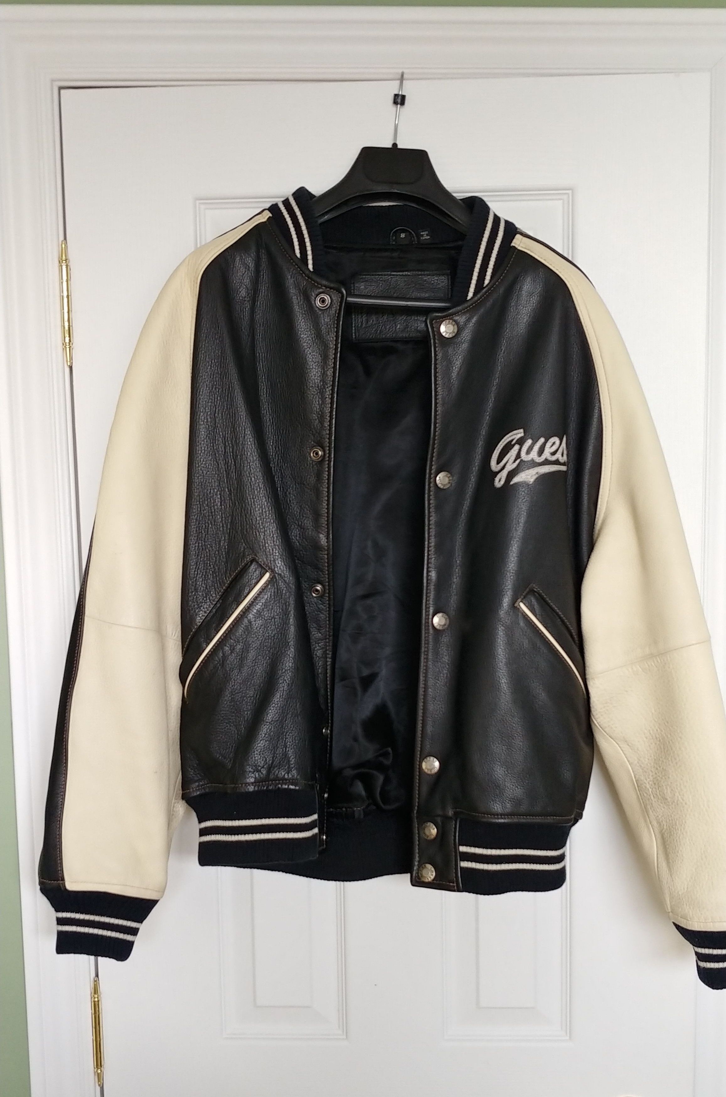 Guess RARE Vintage Guess Leather Varsity Jacket Size US M / EU 48-50 / 2 - 3 Thumbnail