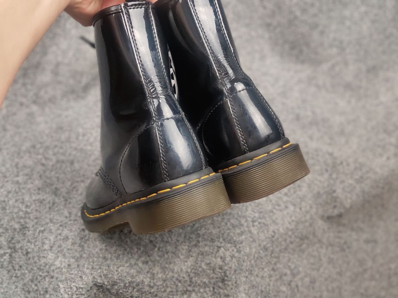 Dr. Martens Dr. Martens 11821 Patent Black Leather Combat lace up Boots Size US 6 / IT 36 - 15 Thumbnail