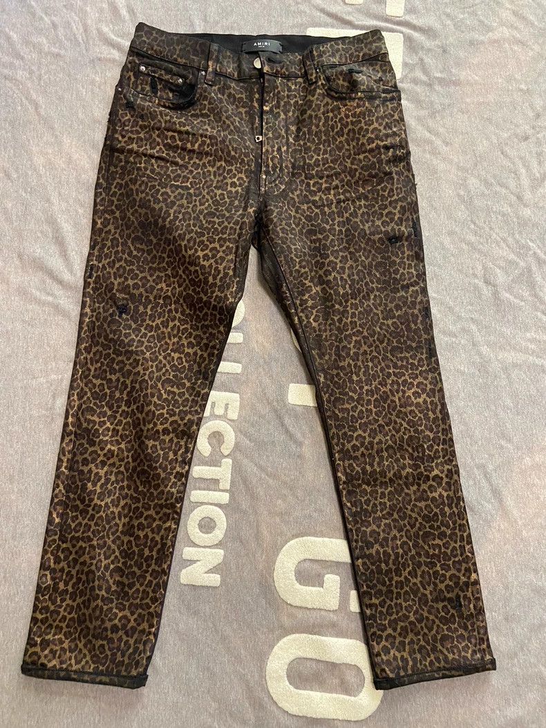 Amiri Amiri leopard print glitter 9-inch pants Size US 34 / EU 50 - 1 Thumbnail