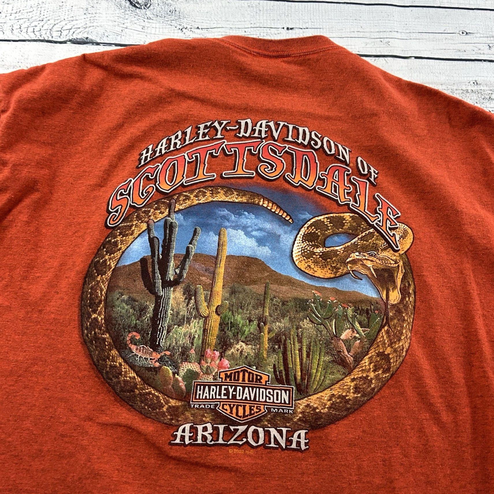 Harley Davidson Harley-Davidson T-Shirt Scottsdale AZ Short Sleeve Men 2XL Orange Size US XXL / EU 58 / 5 - 6 Thumbnail