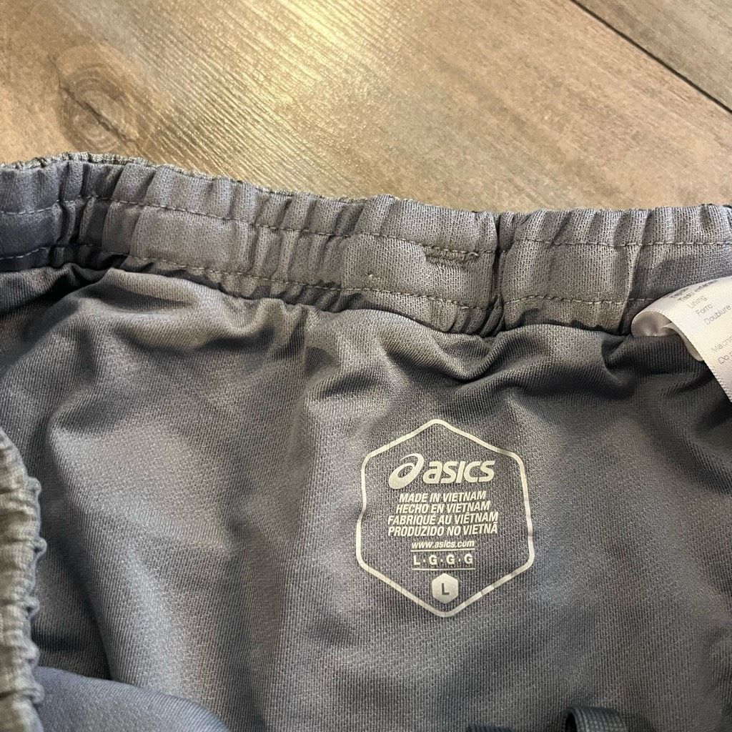 Asics Asics Grey Athletic Workout Shorts Men Large Bin L-43 Size US 36 / EU 52 - 3 Thumbnail