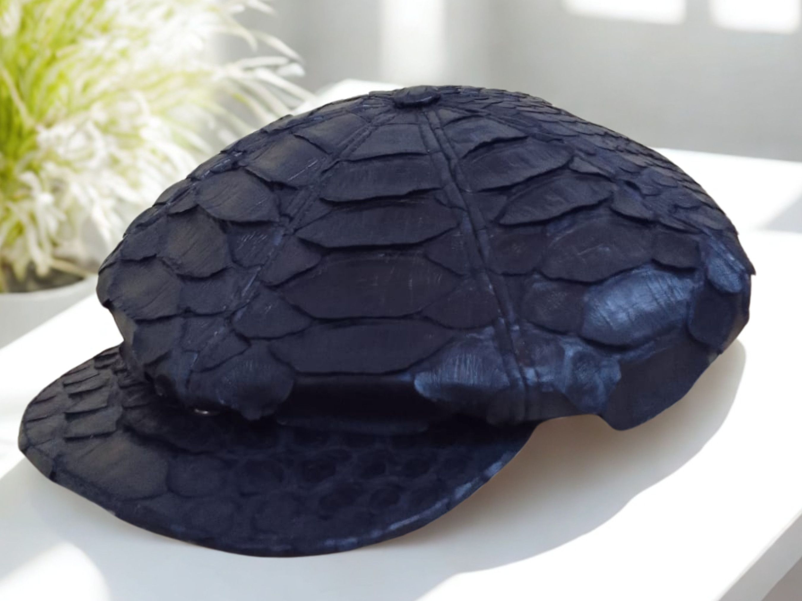 Handmade Newsboy Hat for Men Snakeskin Flat Cap Series Size ONE SIZE - 1 Thumbnail