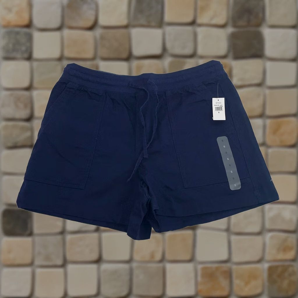 Gap NWT Gap Women's Utility Shorts Pull-On Navy Blue Small RN#54023 Waist 30” Navy Blue Size 28" / US 6 / IT 42 - 1 Thumbnail