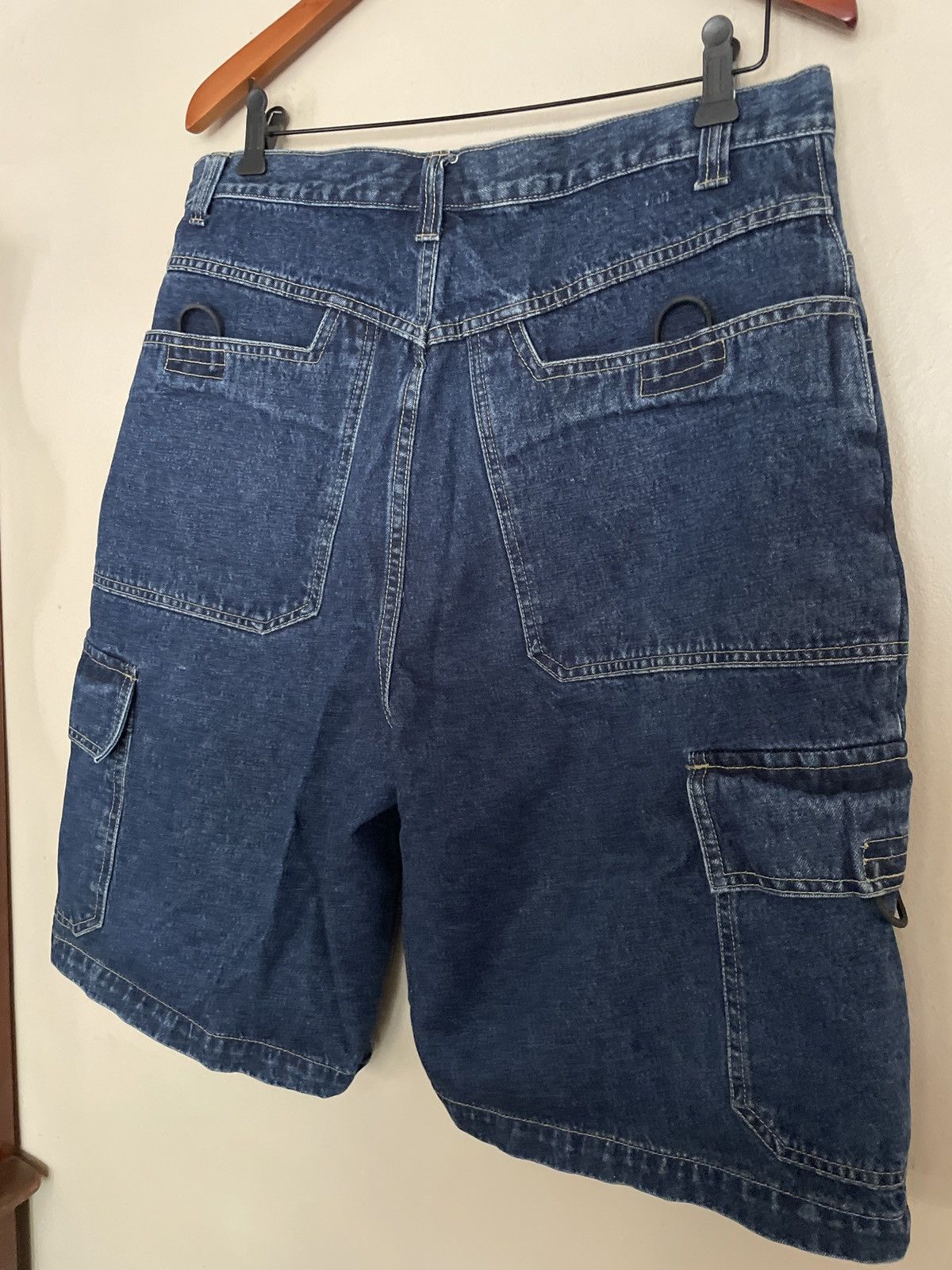 Designer × Vintage COOL J URBAN WEAR Blue Jean Denim Shorts Jorts waist cargo 🔥 Size US 36 / EU 52 - 6 Thumbnail