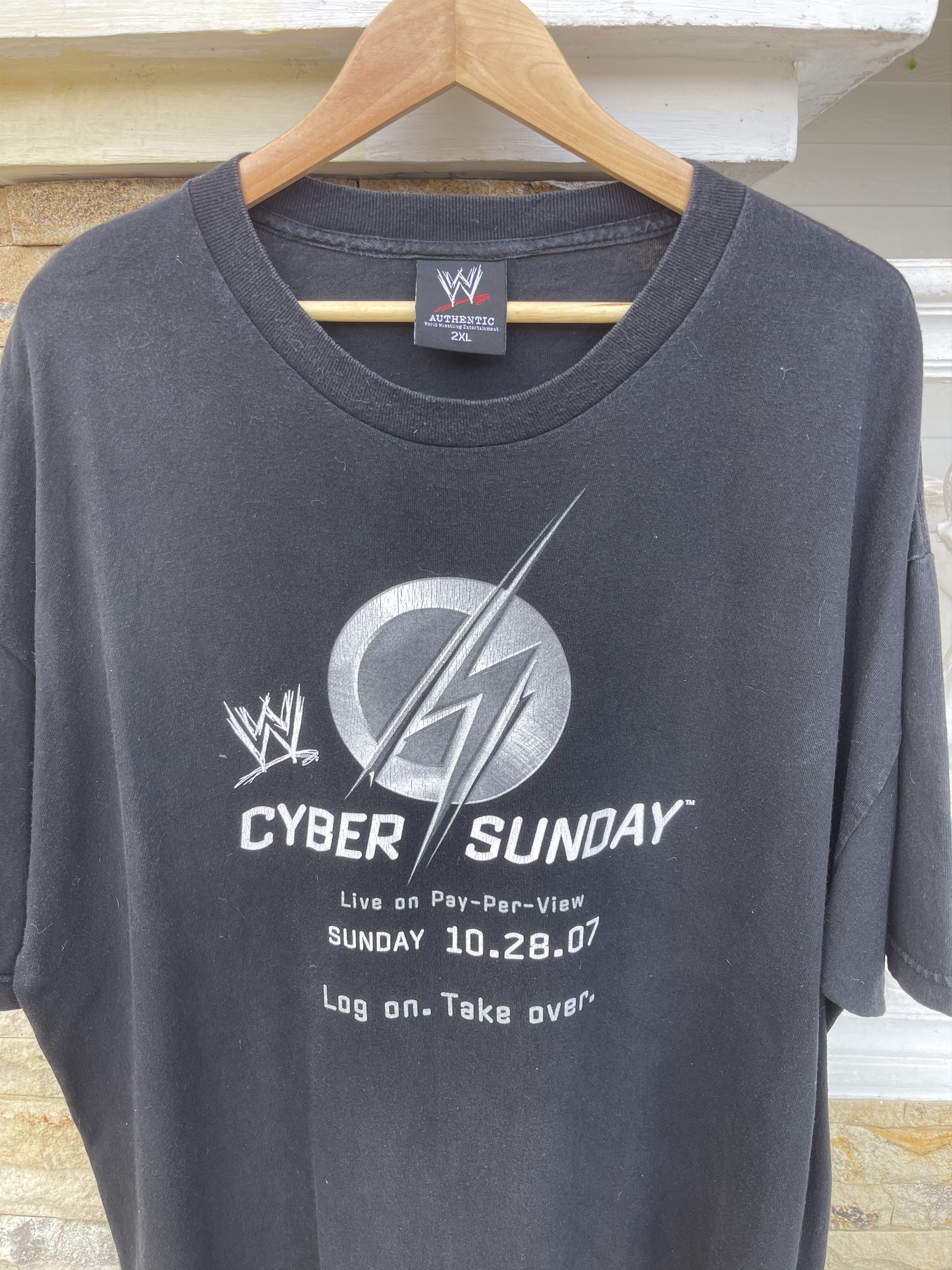 Vintage Last Drop🔥Rare🔥Vintage WWE Cyber Sunday 2XL T-Shirt Size US XXL / EU 58 / 5 - 2 Thumbnail