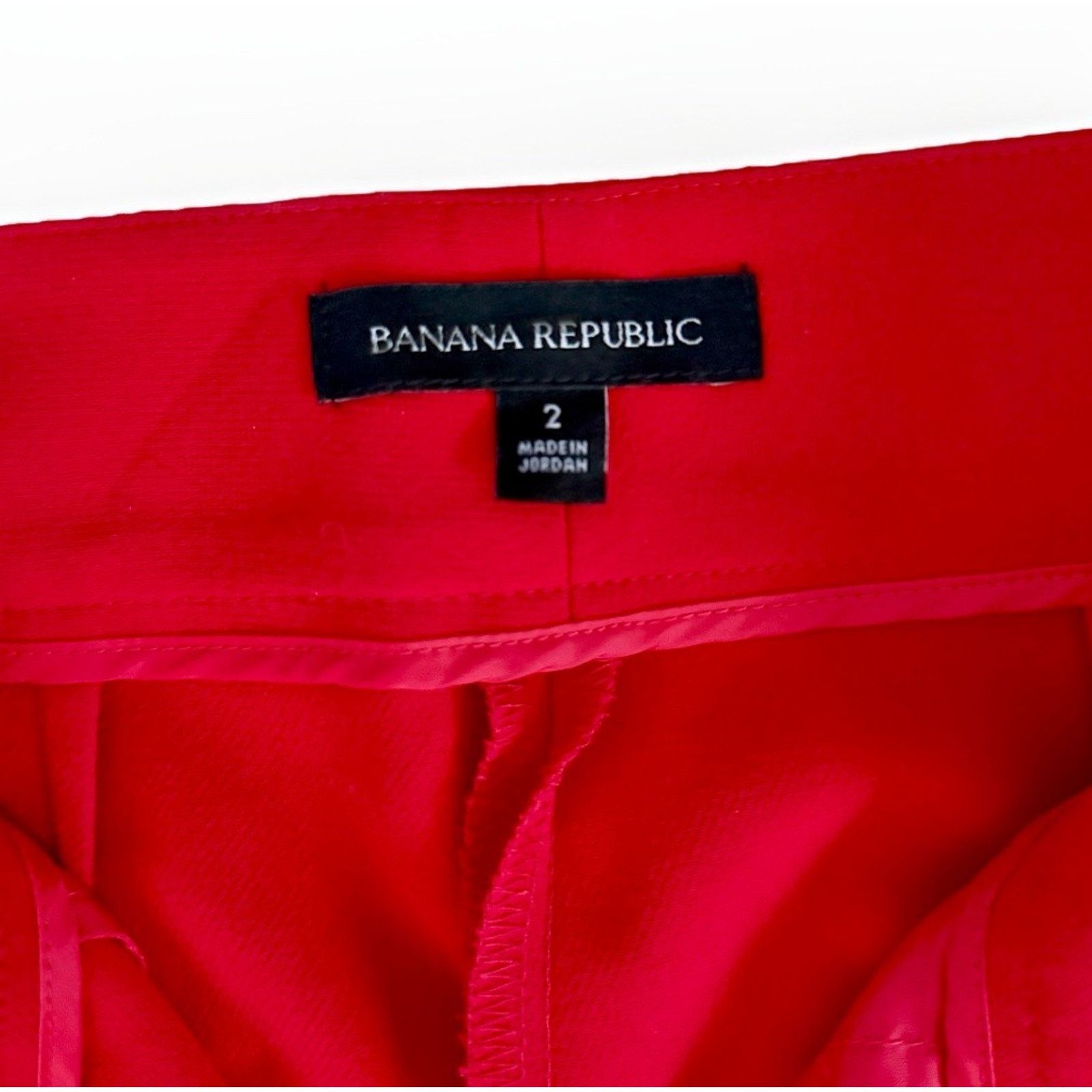 Banana Republic Banana Republic Red Slim Flare Pants Size 2 Women's Size 26" / US 2 / IT 38 - 3 Thumbnail
