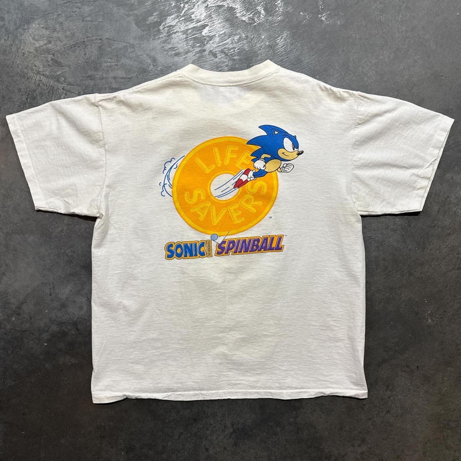 Vintage Sonic The Hedgehog Spinball Vintage 90s Sega Graphic T-Shirt Size US XL / EU 56 / 4 - 1 Thumbnail