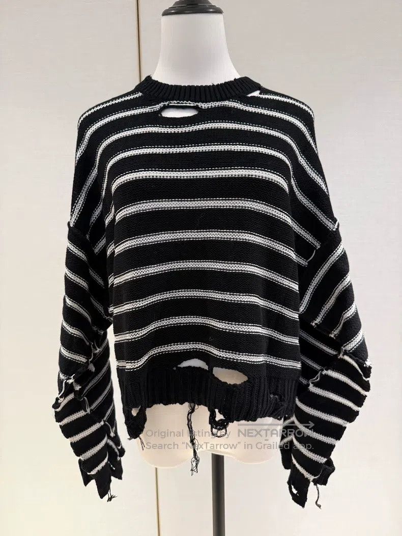 Maison Margiela Maison Margiela Make an old knitted sweater with holes Size XS / US 0-2 / IT 36-38 - 1 Thumbnail