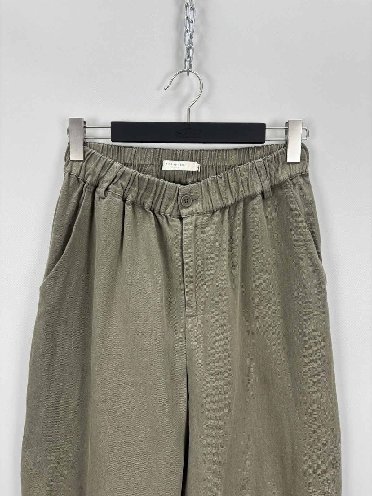 7115 by Szeki Womens linen pants 7115 by Szeki Size M Color Green Size 26" / US 2 / IT 38 - 3 Thumbnail