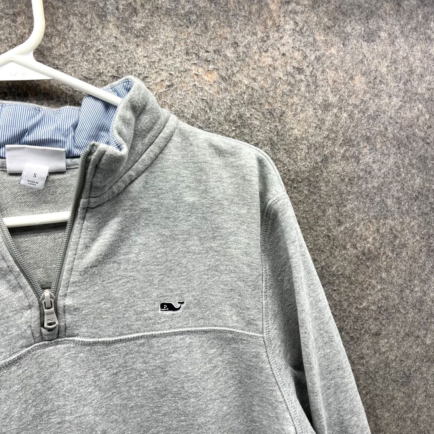 Vineyard Vines Vineyard Vines Sweatshirt Mens Small Gray Quarter Zip Pullover Whale The Shep Sweatshirt Casual Fleece Cotton Mock Neck Logo Pullover - S Size US S / EU 44-46 / 1 - 7 Thumbnail