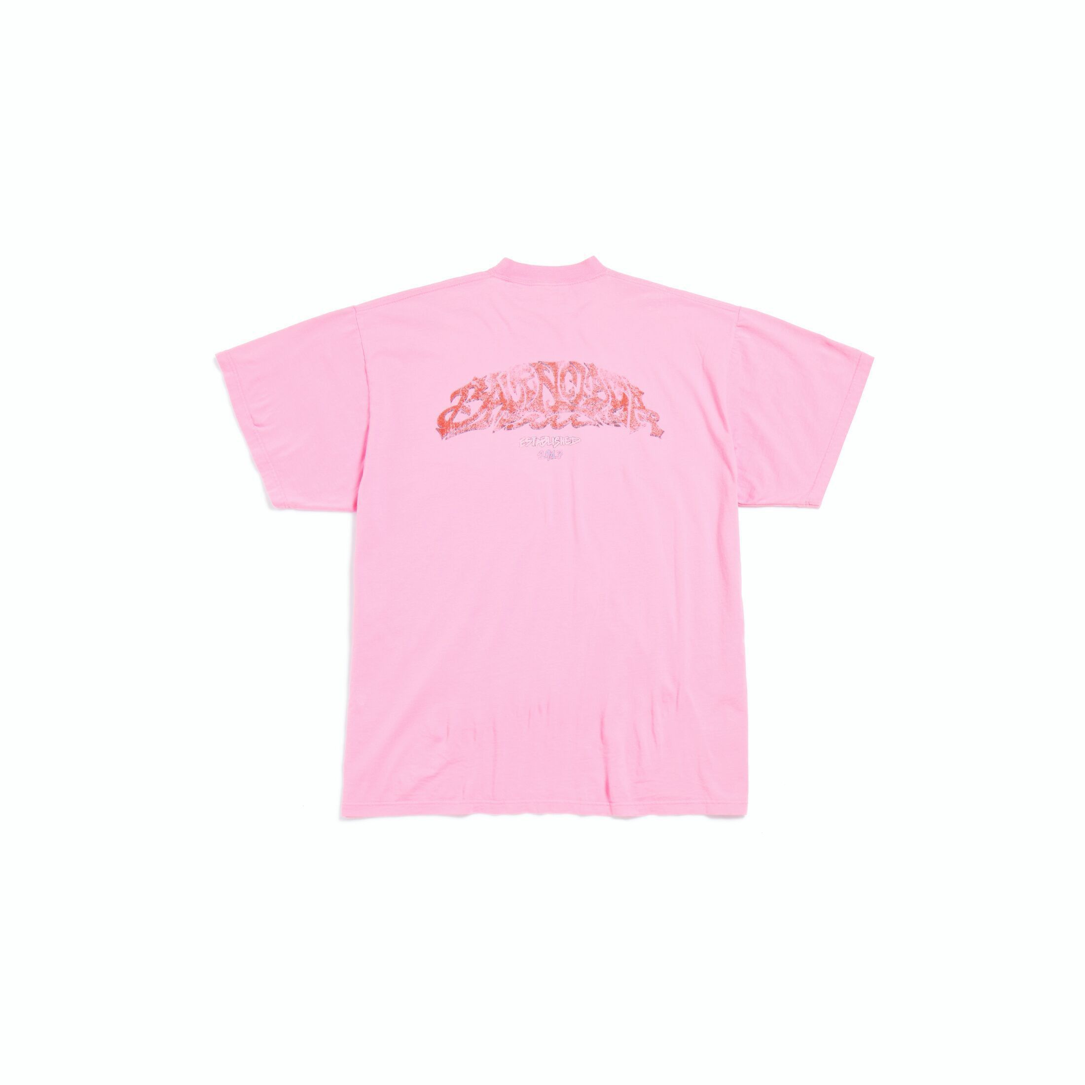 Balenciaga o1tr1nto0725 Offshore T-Shirt Oversized in Pink Size US M / EU 48-50 / 2 - 2 Thumbnail