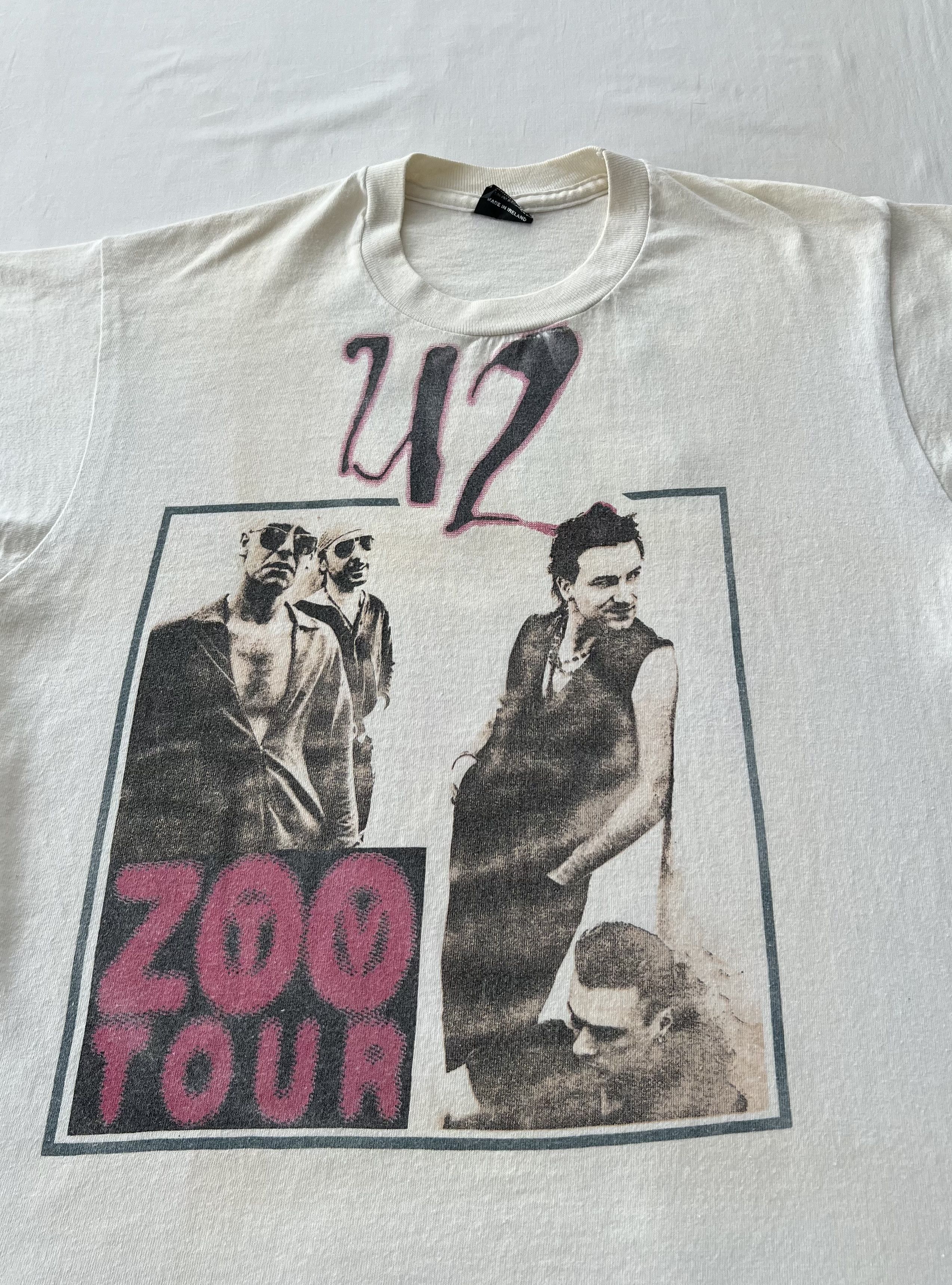 Band Tees Vintage 1992 U2 Zoo Tour White T-shirt Size US L / EU 52-54 / 3 - 4 Thumbnail