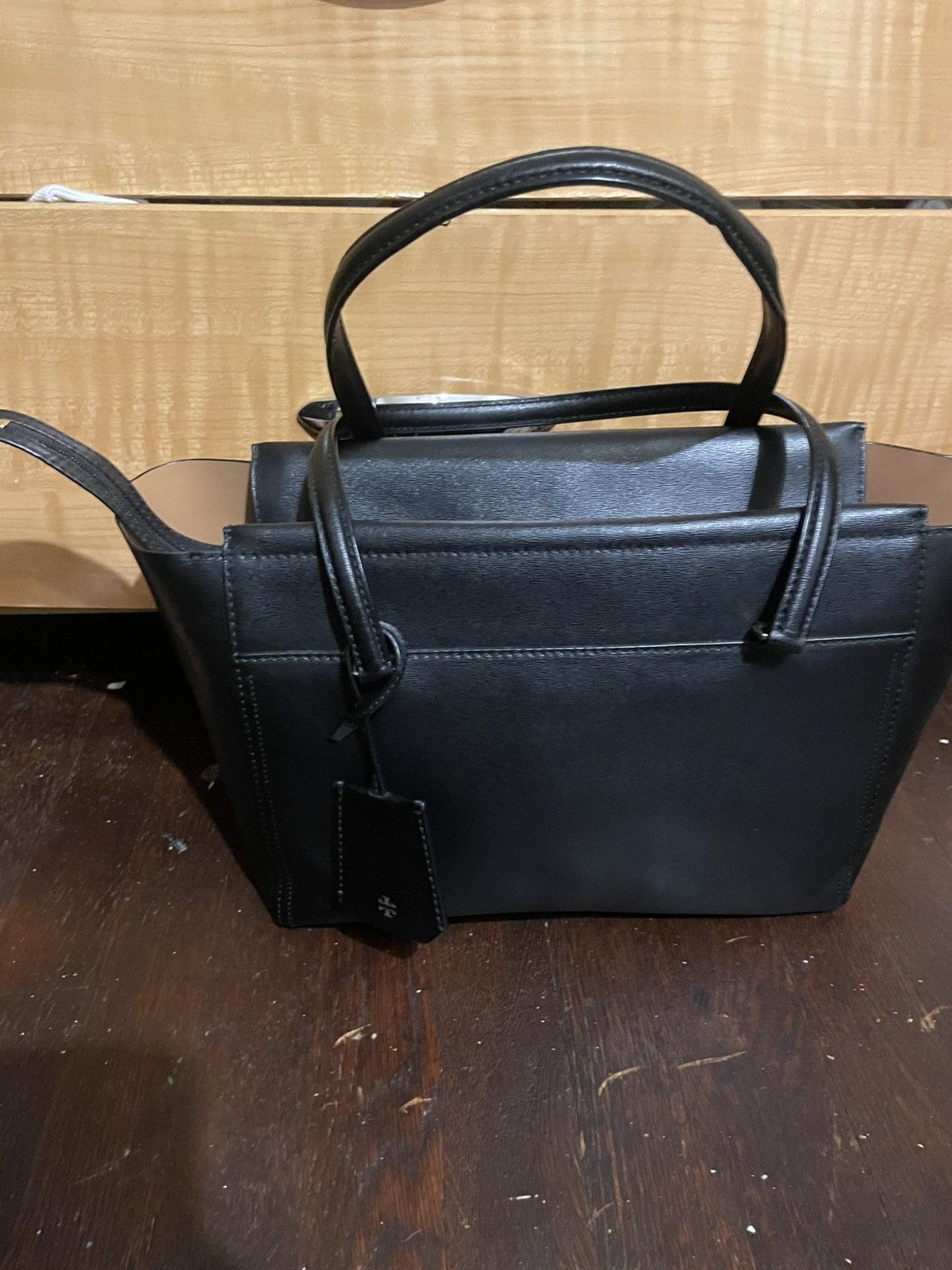 Tory Burch Tory Burch Bag Parker Tote Medium Black Leather Size ONE SIZE - 8 Thumbnail
