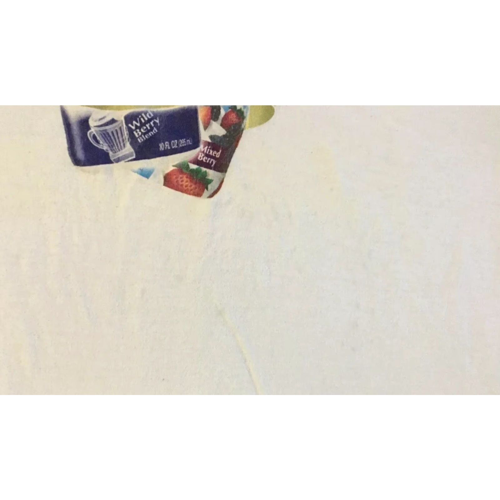 Vintage VINTAGE Dannon Frusion Smoothie Faded Promo Shirt XL White 90s Grunge Drink Promo Shirt Mens XL Size US XL / EU 56 / 4 - 4 Thumbnail