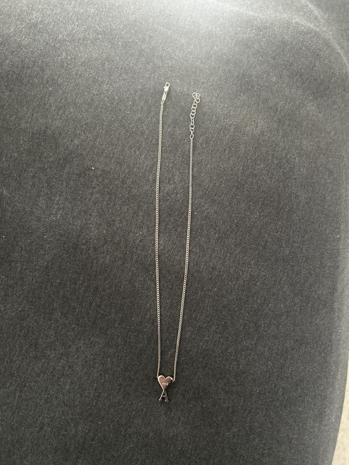 AMI SILVER BRASS AMI DE COEUR PENDANT NECKLACE Size ONE SIZE - 2 Thumbnail