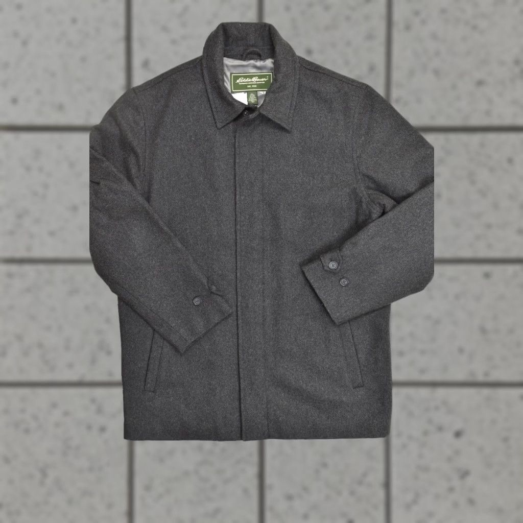 Eddie Bauer Eddie Bauer Mens XL Tall Gray Wool Blend Full Zip Field Jacket Peacoat Jacket Mens XL Gray Wool Blend Full Zip Peacoat Size US XL / EU 56 / 4 - 1 Thumbnail