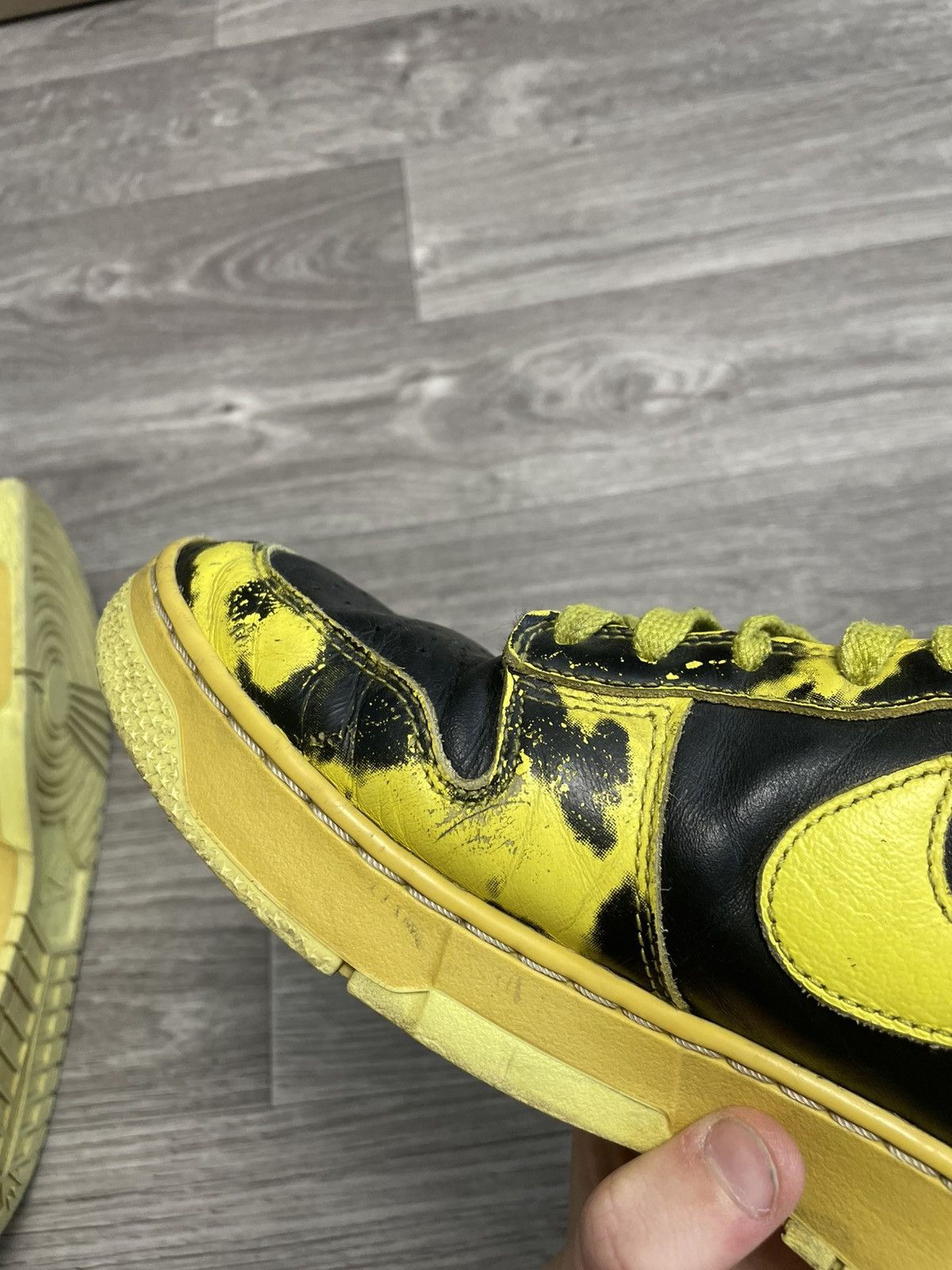 Nike Nike 5 Dunk High 1985 SP Yellow Acid Wash Sneaker Shoes Size US 10.5 / EU 43-44 - 18 Thumbnail