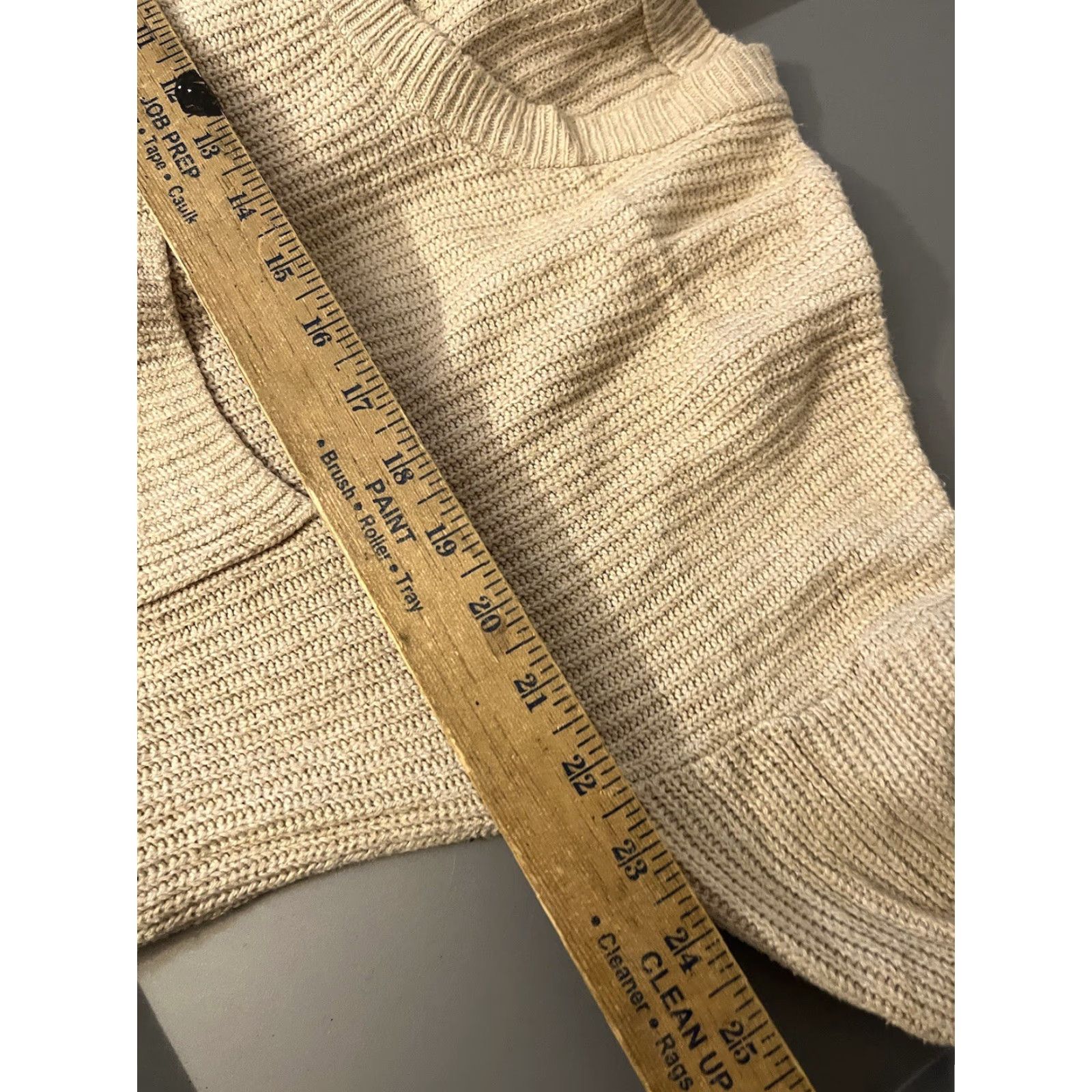 Madewell Madewell Thompson Pocket Pullover Sweater Cream Knit Small Womens Size S / US 4 / IT 40 - 6 Thumbnail