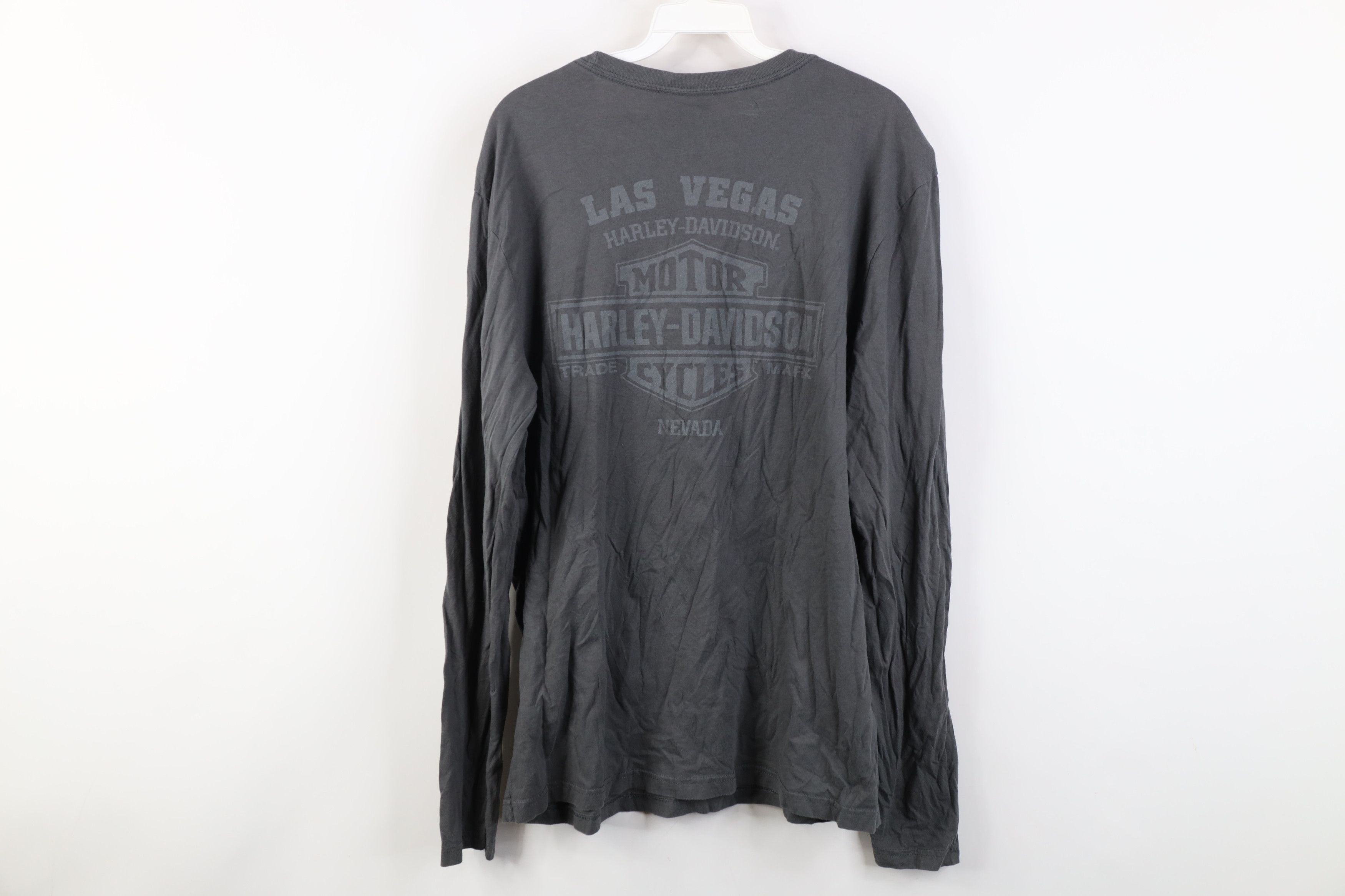 Harley Davidson Y2K Harley Davidson Spell Out Wings Long Sleeve T-Shirt Gray Size US L / EU 52-54 / 3 - 13 Thumbnail