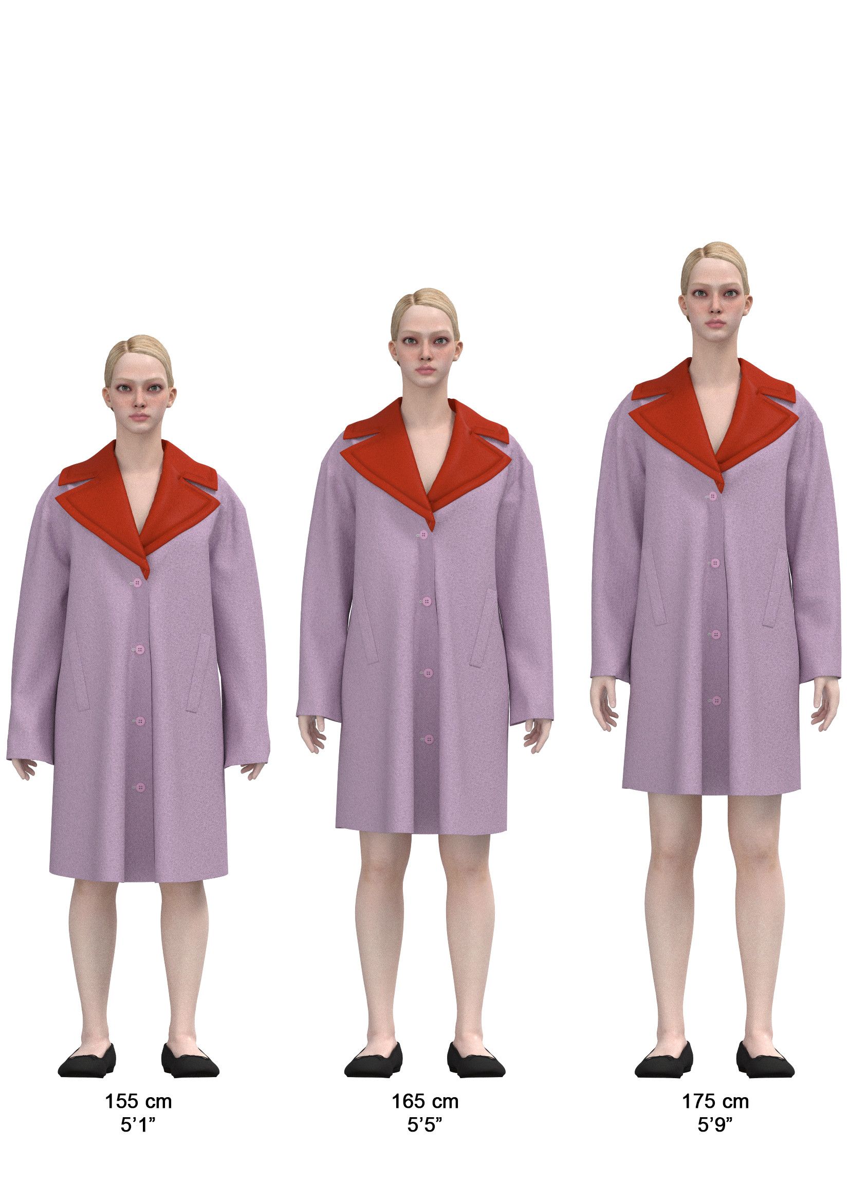 Jil Sander Jil Sander Navy | Pink 100% Virgin Wool Coat w/ Red Collar Size XS / US 0-2 / IT 36-38 - 5 Thumbnail